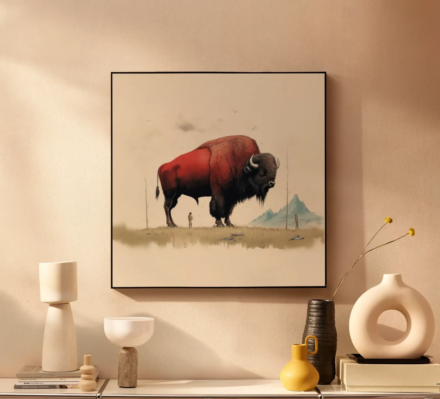 Minimo Bison pannello forex da Minimal Animal Art