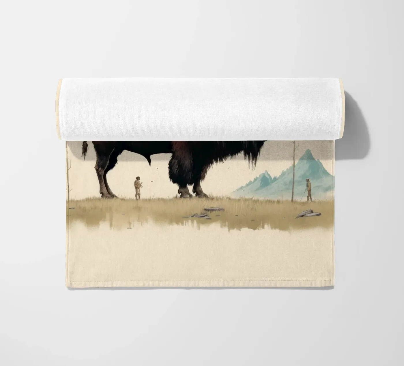 Minimo Bison telo mare da Minimal Animal Art