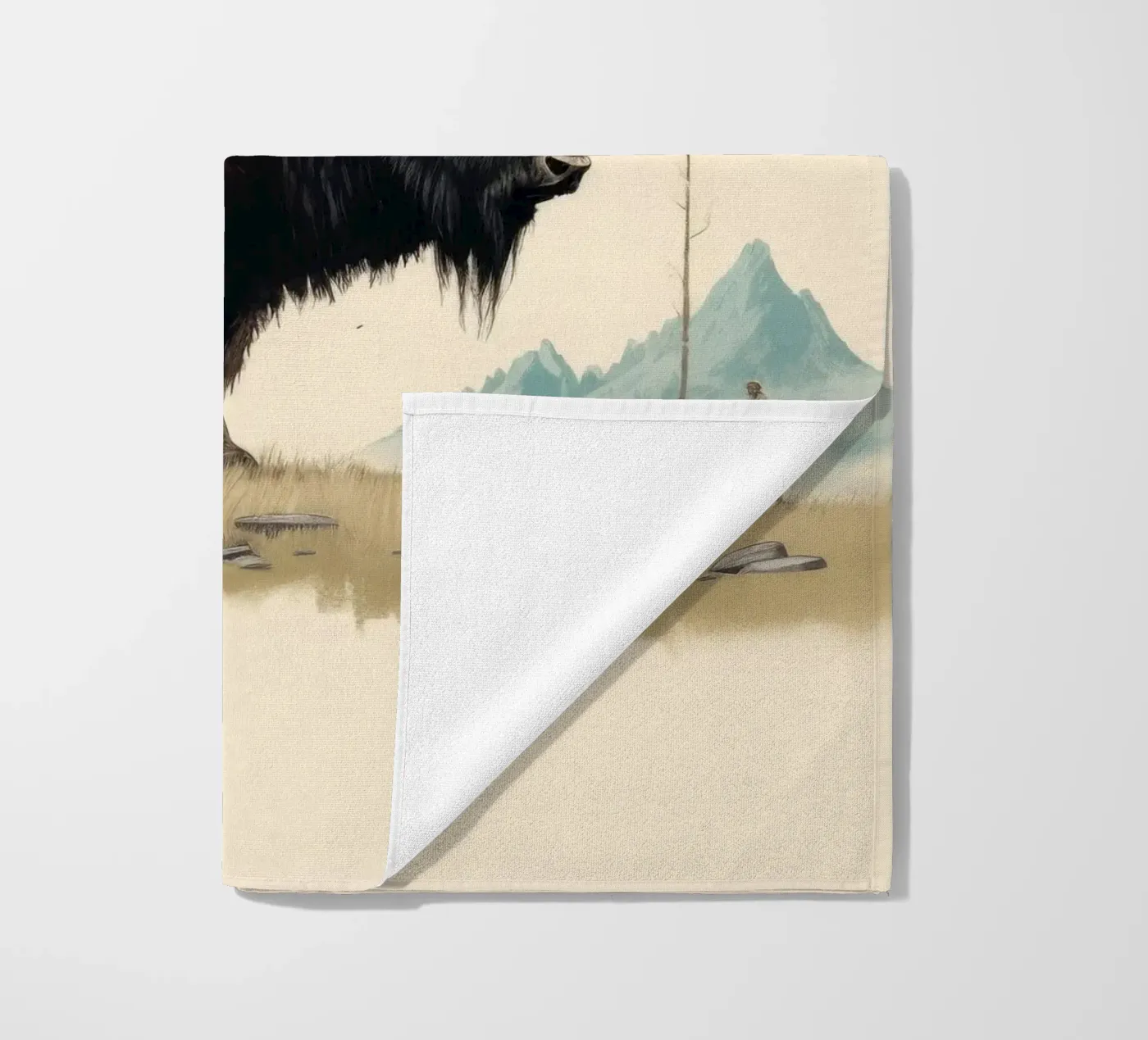 Minimo Bison telo mare da Minimal Animal Art