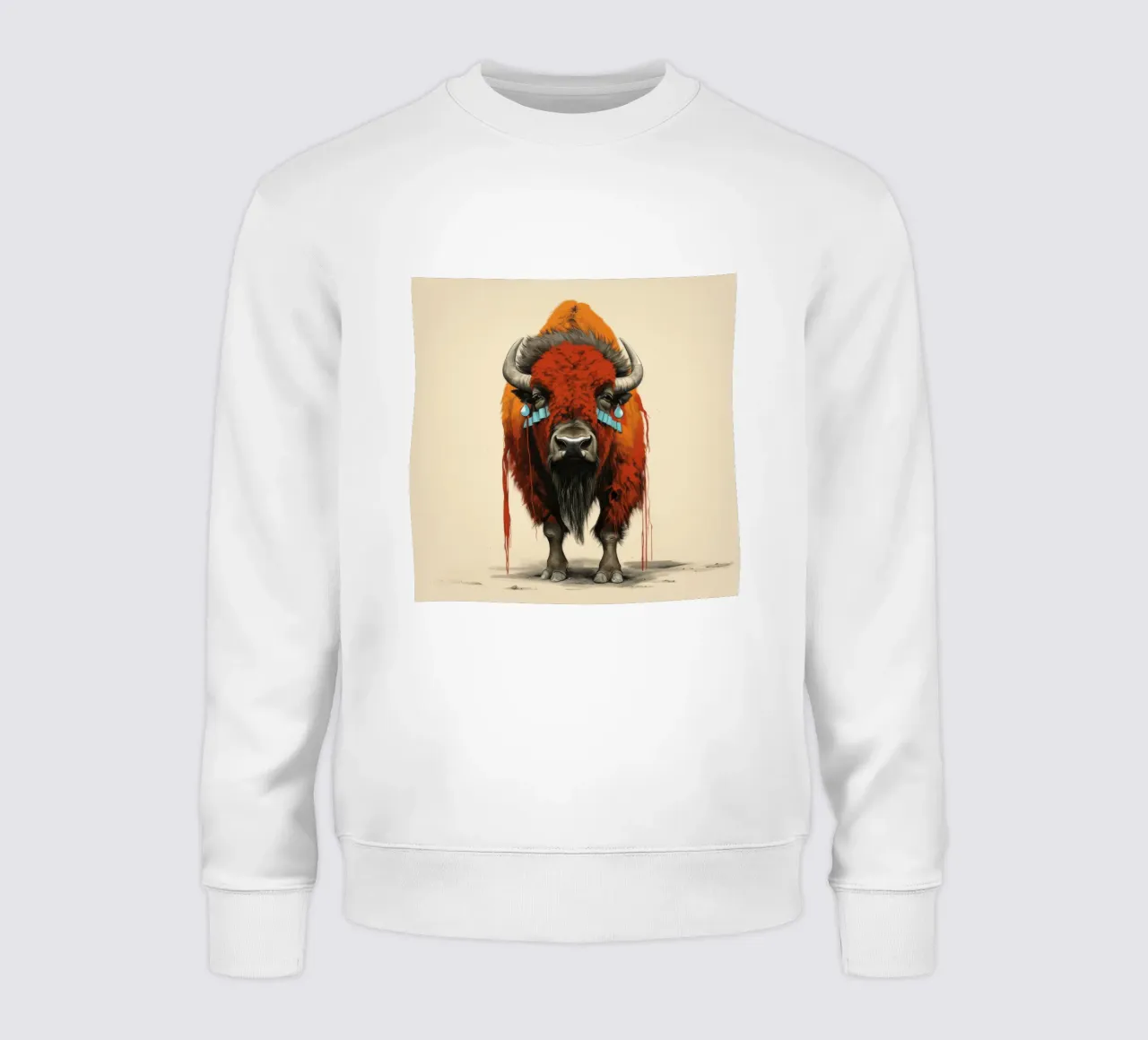 Bisonte minimo 1 felpa da Minimal Animal Art