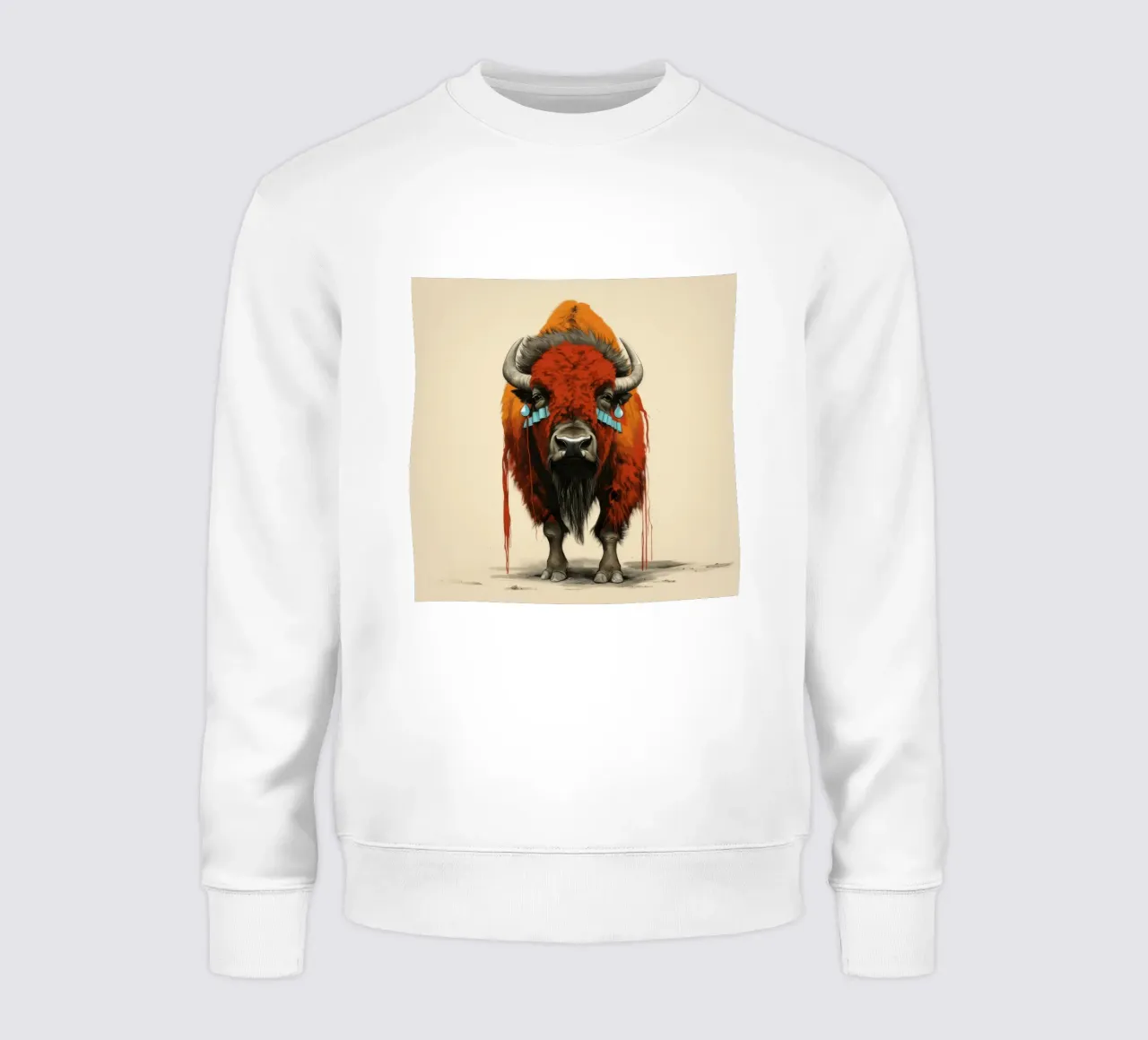 Bisonte minimo 1 felpa da Minimal Animal Art