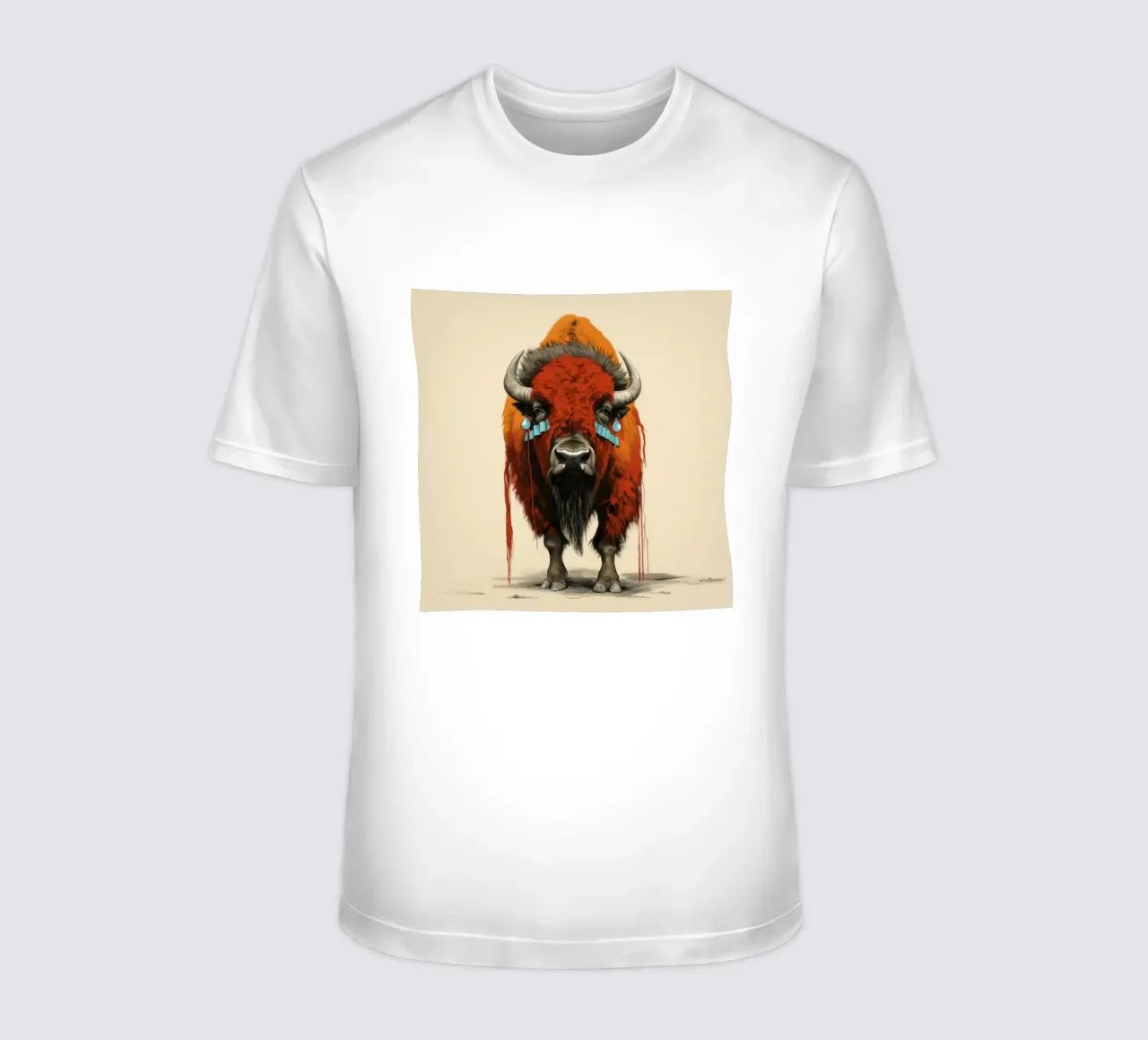 Bisonte minimo 1 t-shirt da Minimal Animal Art