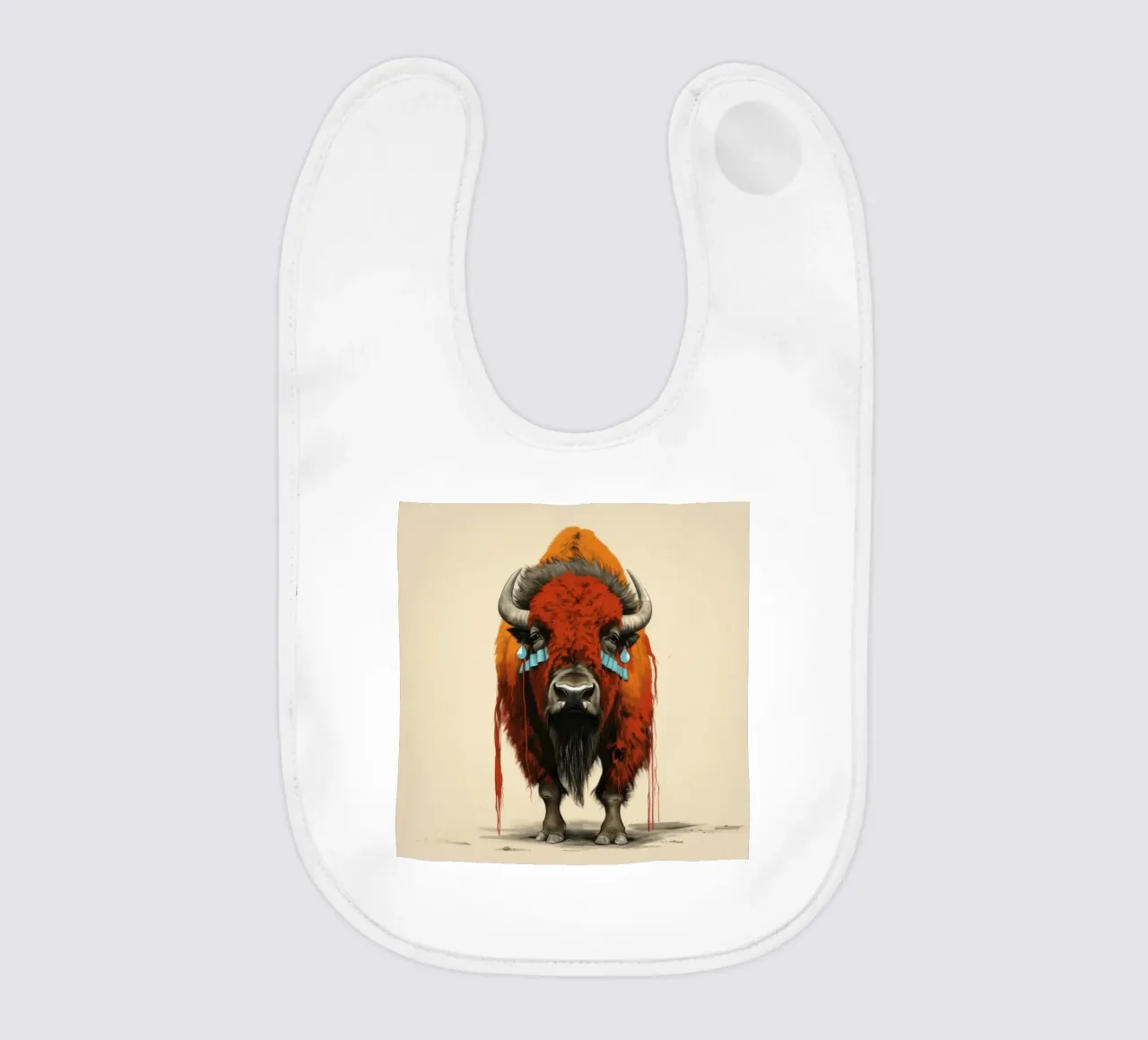 Minimal Bison 1 Babylätzchen von Minimal Animal Art