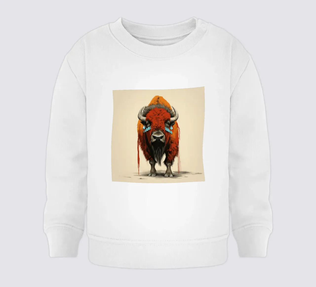 Bisonte minimo 1 felpa neonato da Minimal Animal Art