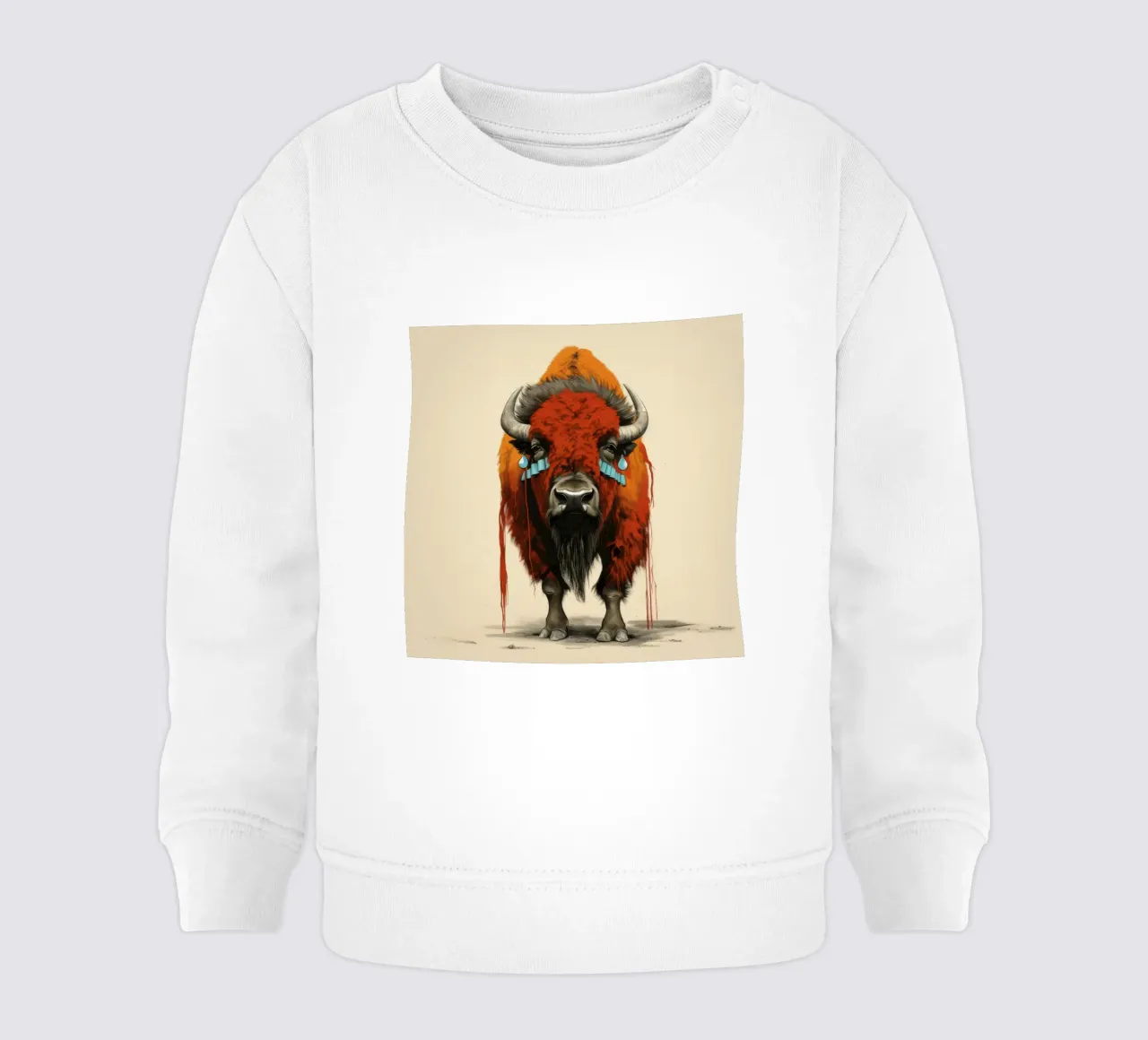 Bisonte mínimo 1 sudadera de bebé de Minimal Animal Art