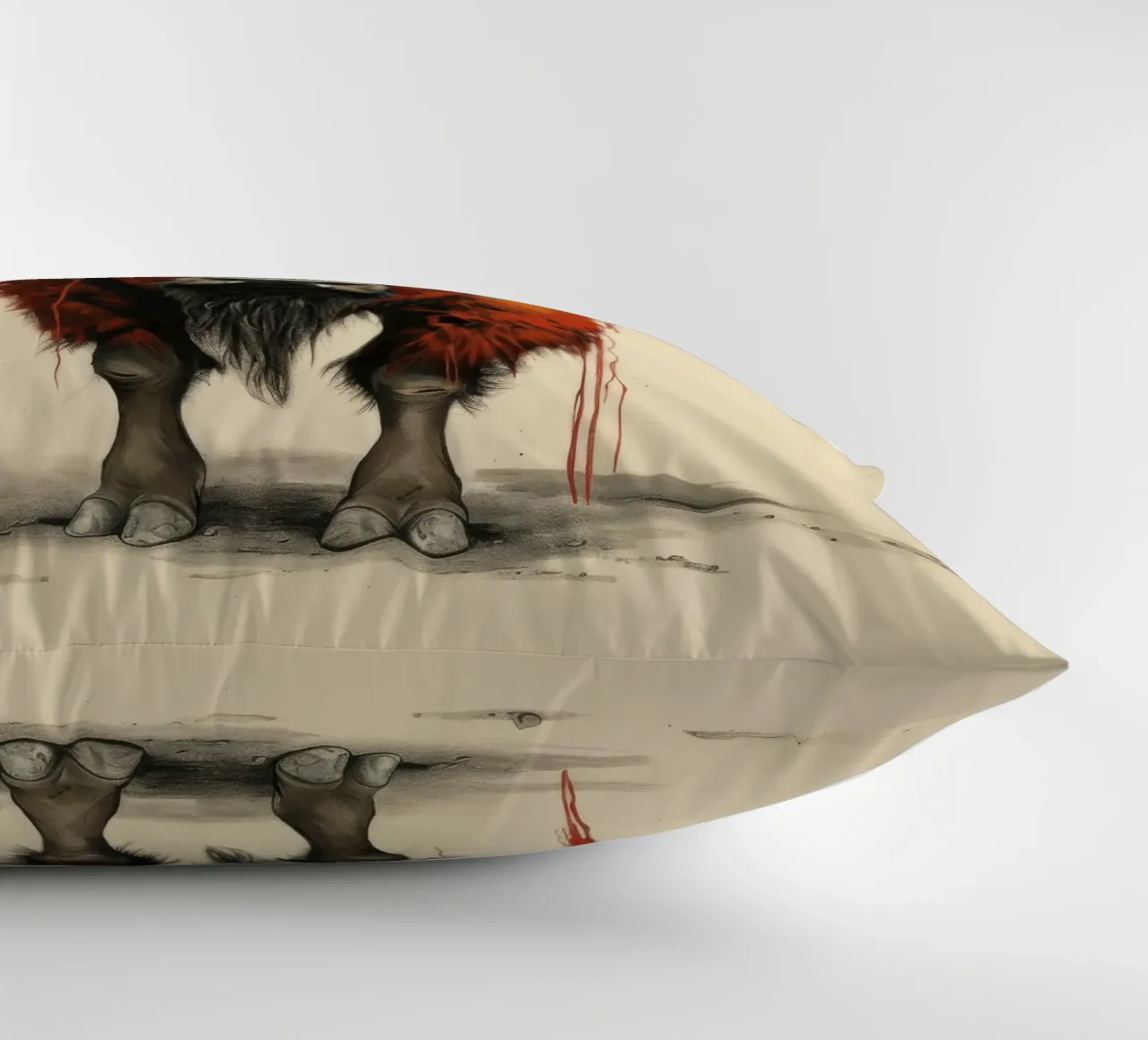 Bisonte minimo 1 cuscino da Minimal Animal Art