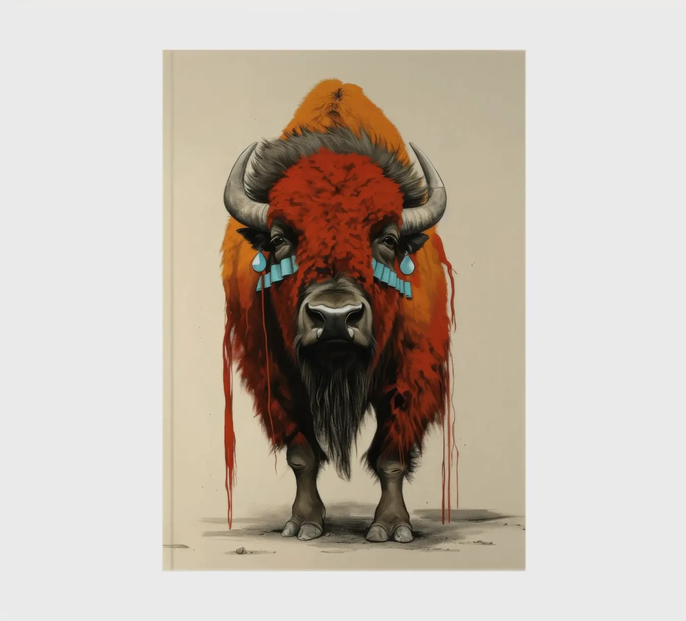 Minimum Bison carnet de Minimal Animal Art