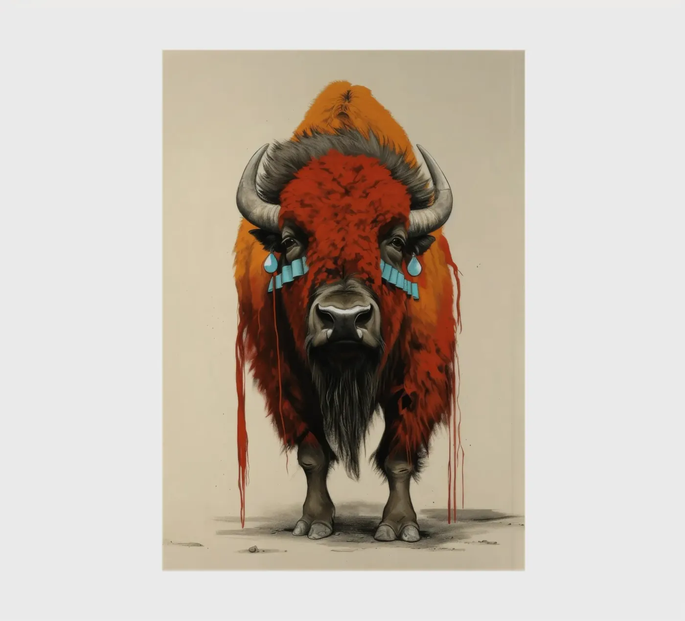 Minimum Bison carnet de Minimal Animal Art