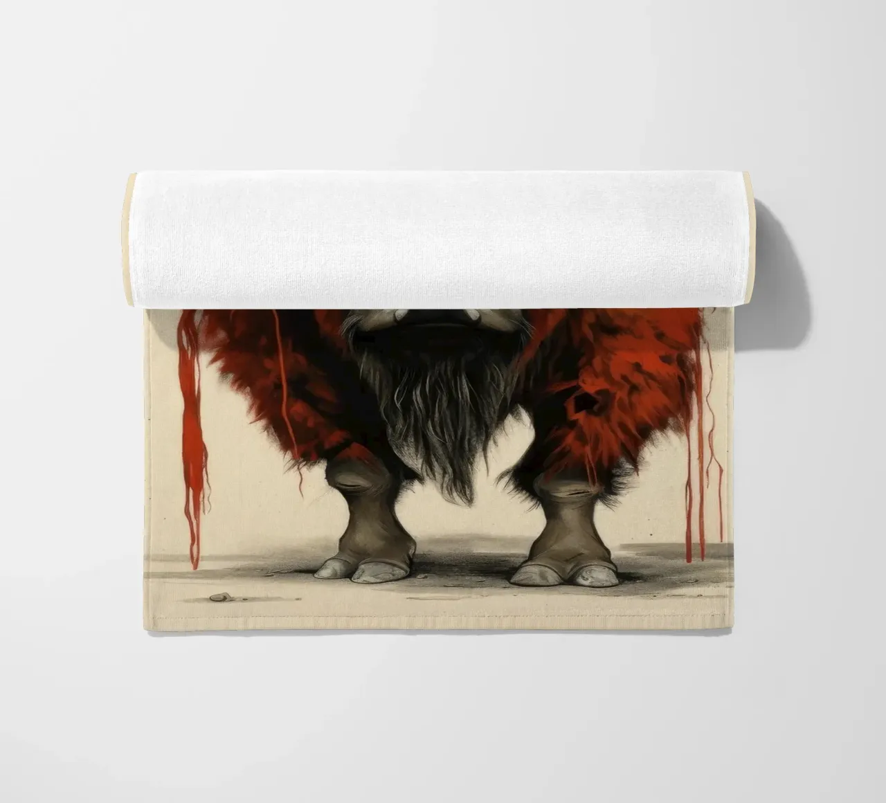 Bisonte minimo 1 telo mare da Minimal Animal Art