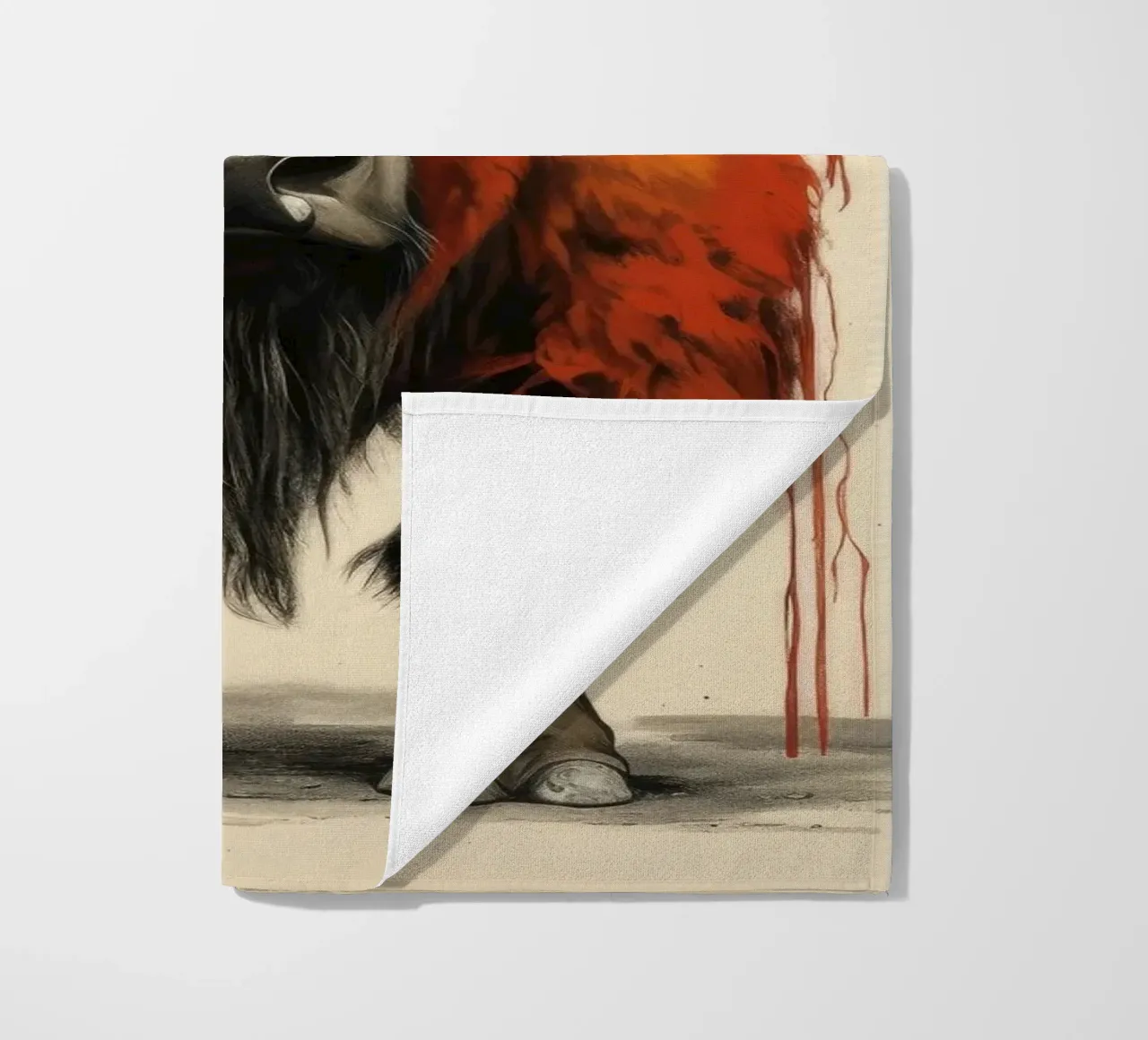 Bisonte minimo 1 telo mare da Minimal Animal Art