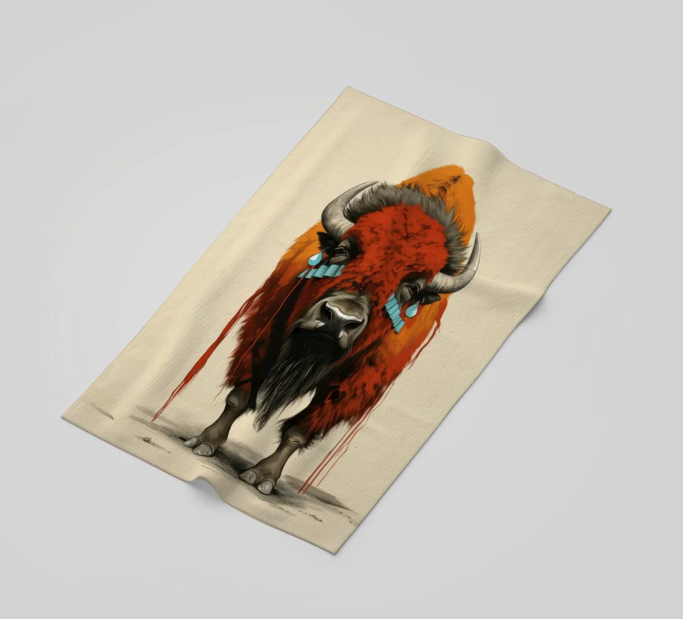 Minimal Bison telo mare da Minimal Animal Art