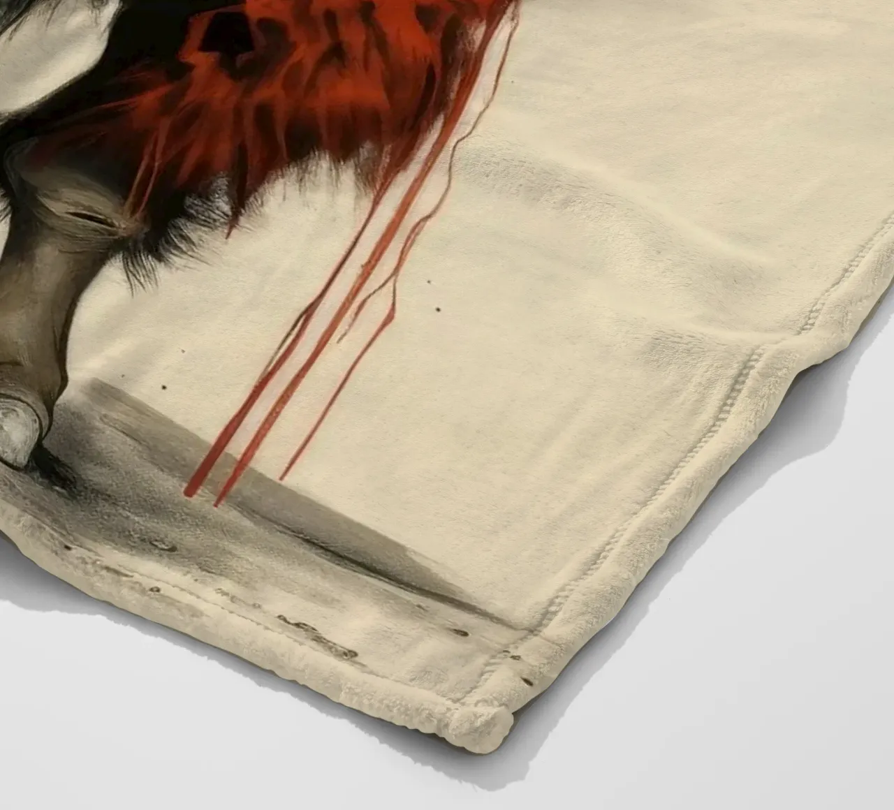 Bisonte minimo 1 coperta in pile da Minimal Animal Art