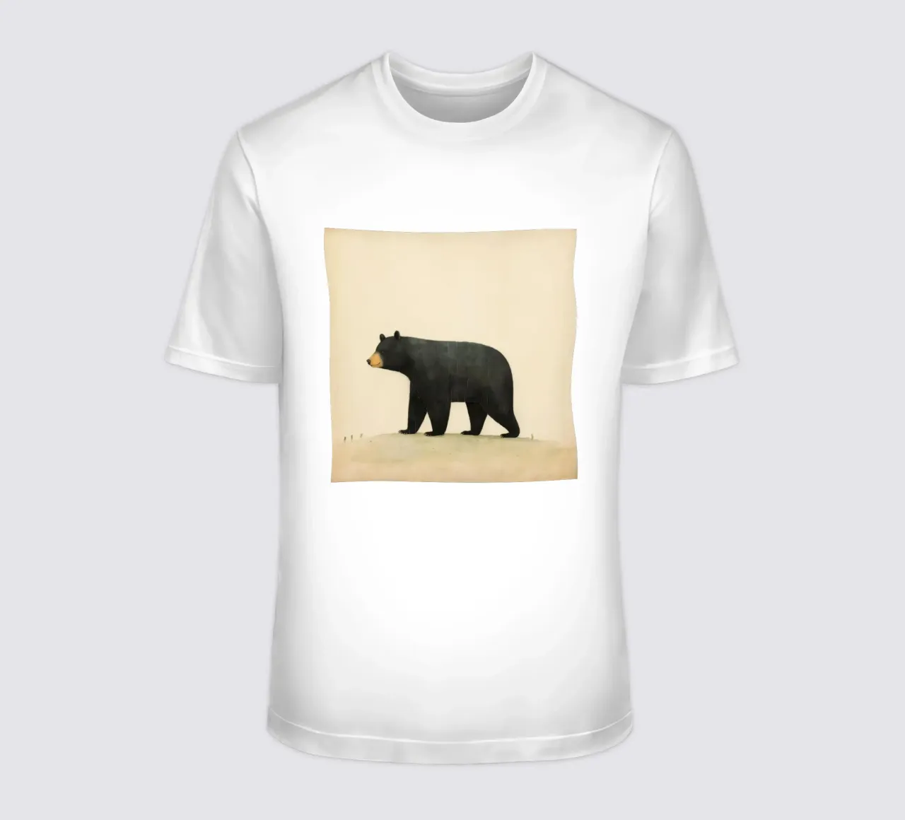 Orso nero minimo 2 t-shirt da Minimal Animal Art