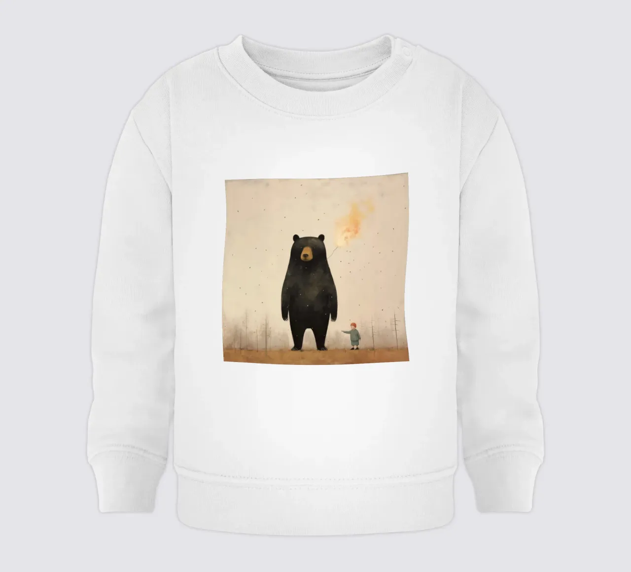 Orso nero minimo 3 felpa neonato da Minimal Animal Art