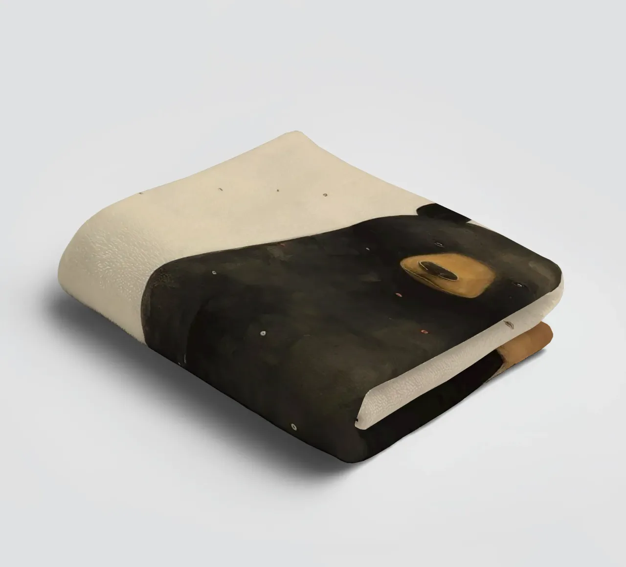 Orso nero minimo 3 asciugamano da bagno da Minimal Animal Art