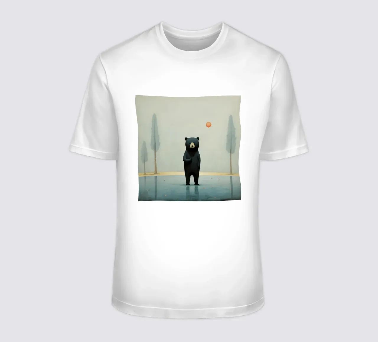 Orso nero minimo 1 t-shirt da Minimal Animal Art