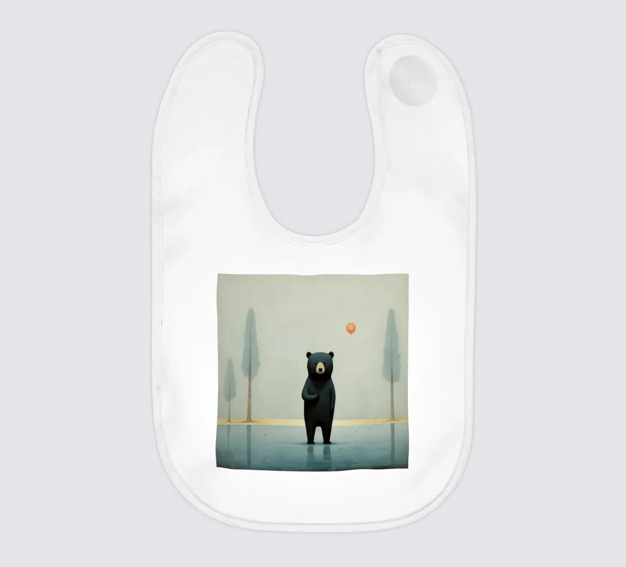 Orso nero minimo 1 bavaglino da Minimal Animal Art