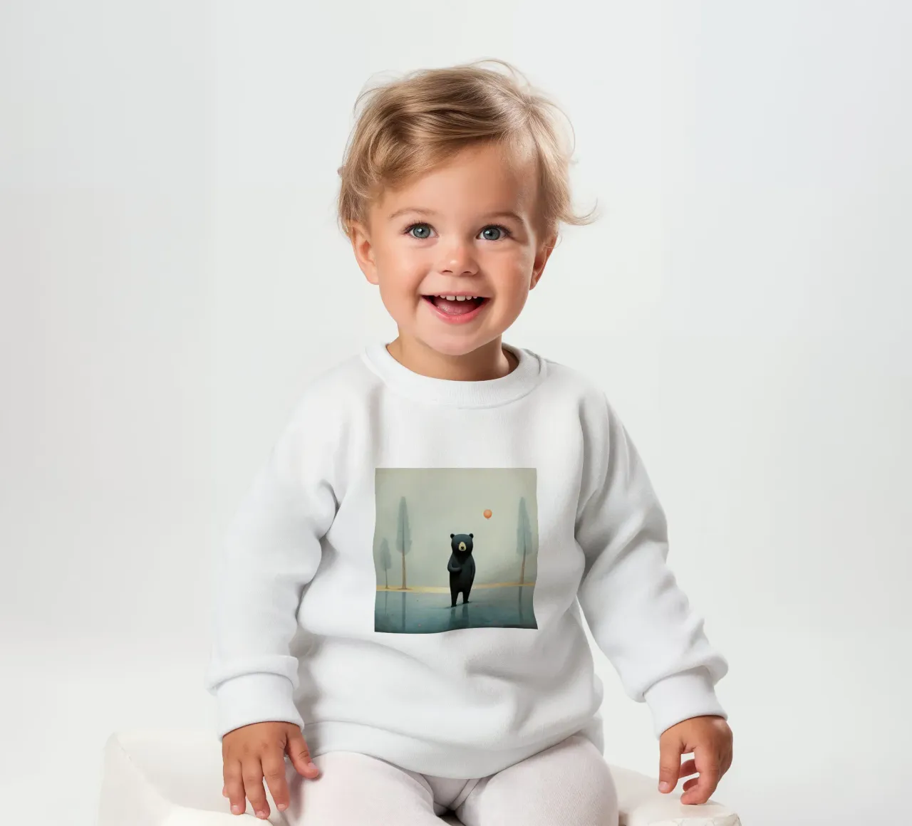 Orso nero minimo 1 felpa neonato da Minimal Animal Art