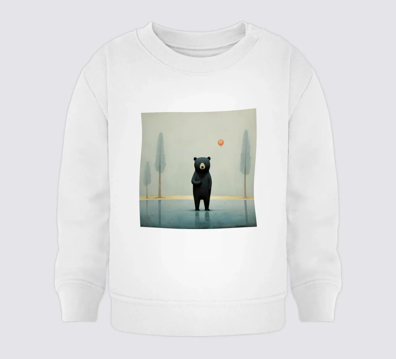 Orso nero minimo 1 felpa neonato da Minimal Animal Art