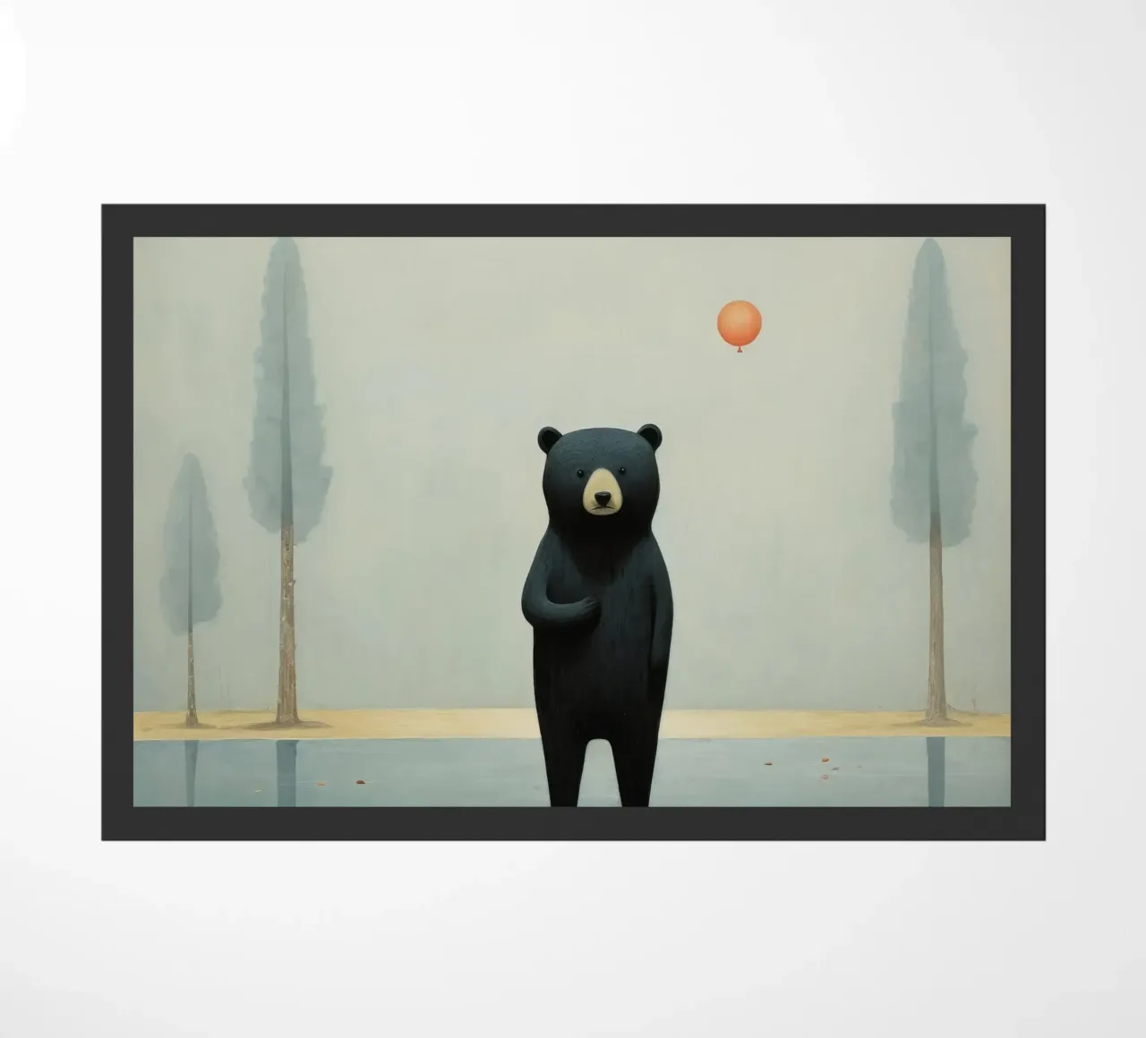 Orso nero minimo 1 zerbino da Minimal Animal Art
