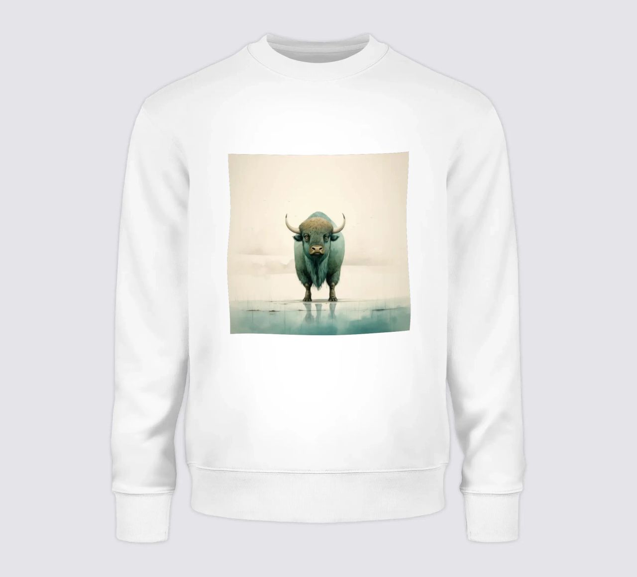Bufalo minimo 2 felpa da Minimal Animal Art