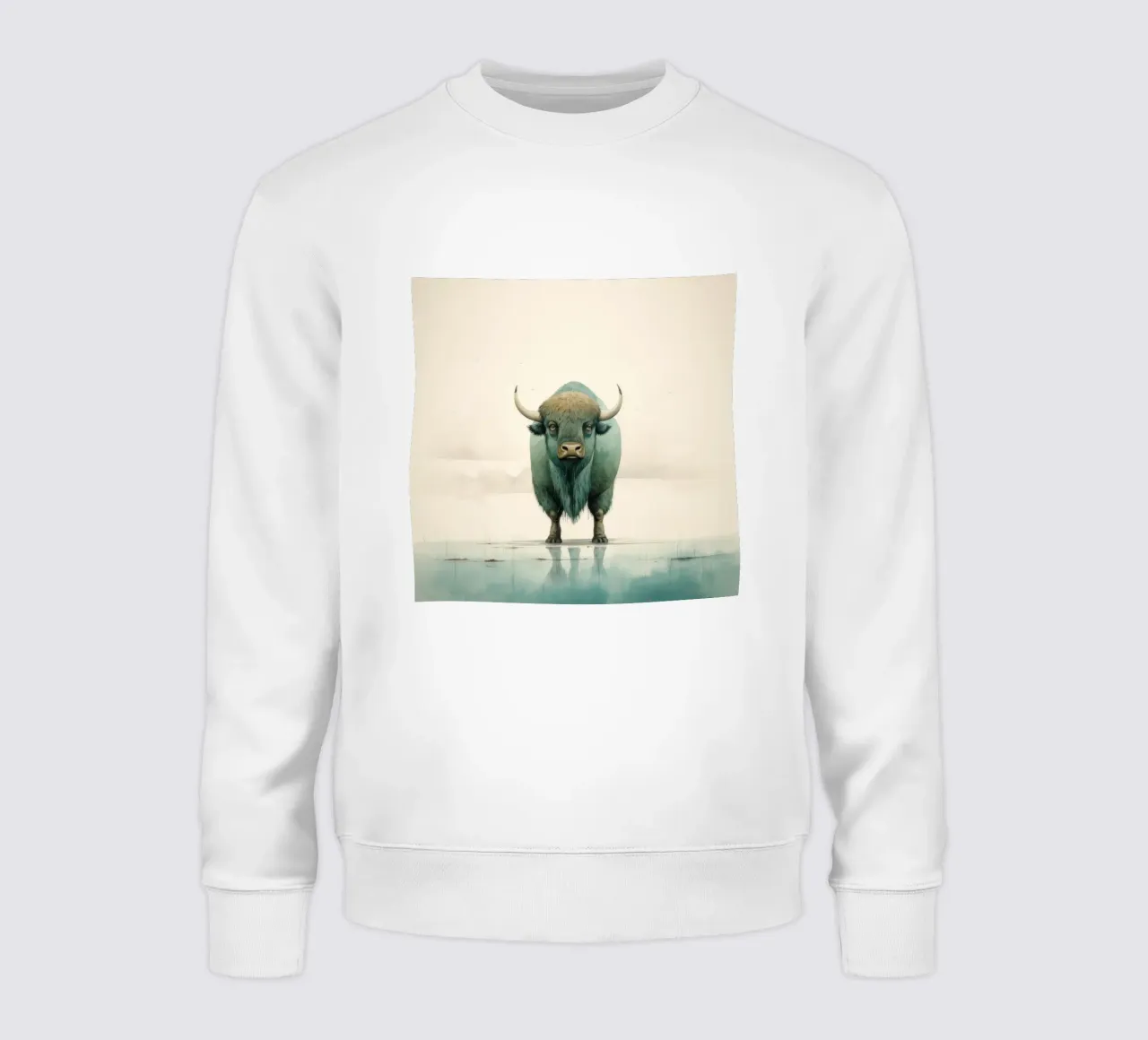 Bufalo minimo 2 felpa da Minimal Animal Art