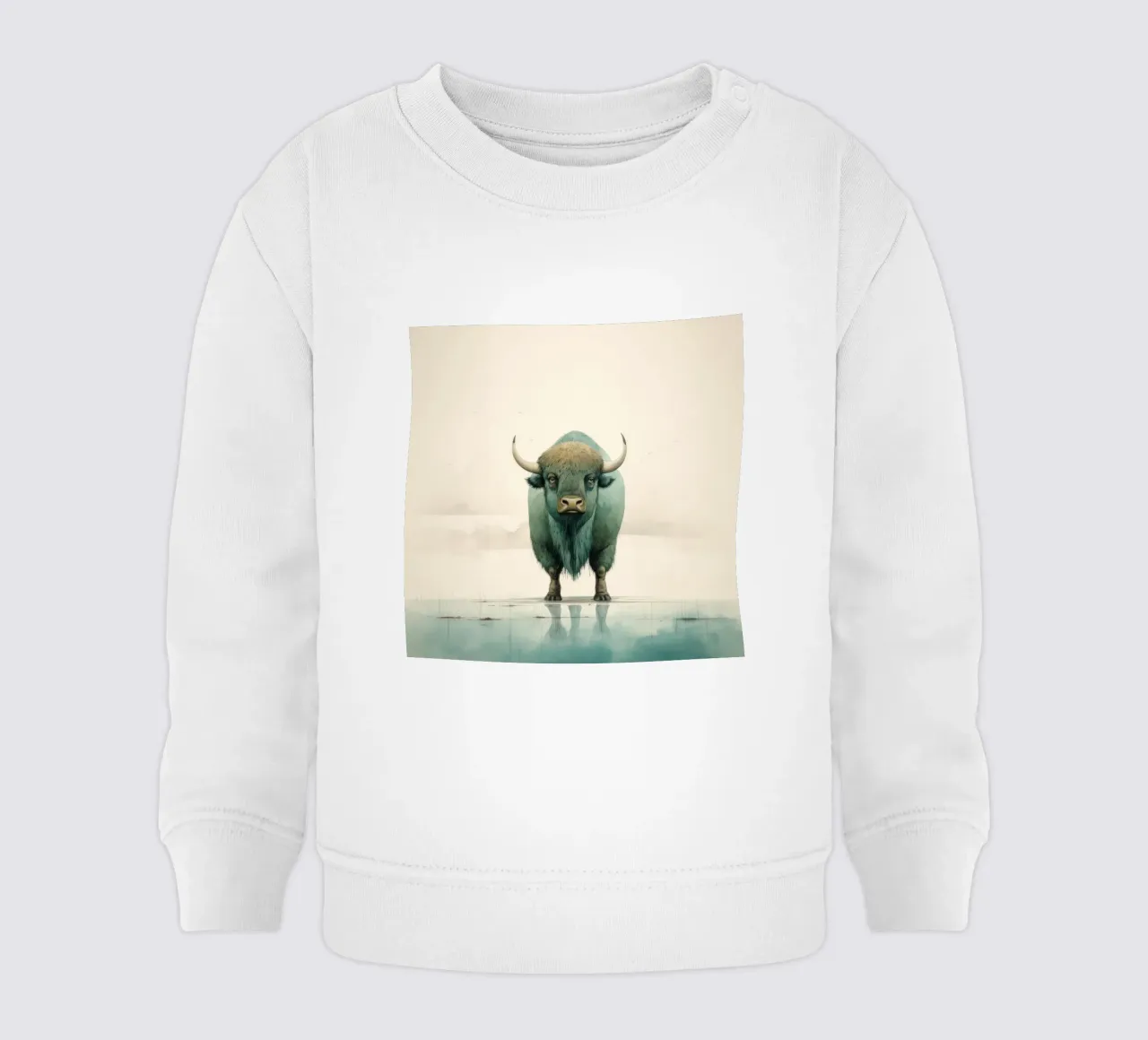 Bufalo minimo 2 felpa neonato da Minimal Animal Art