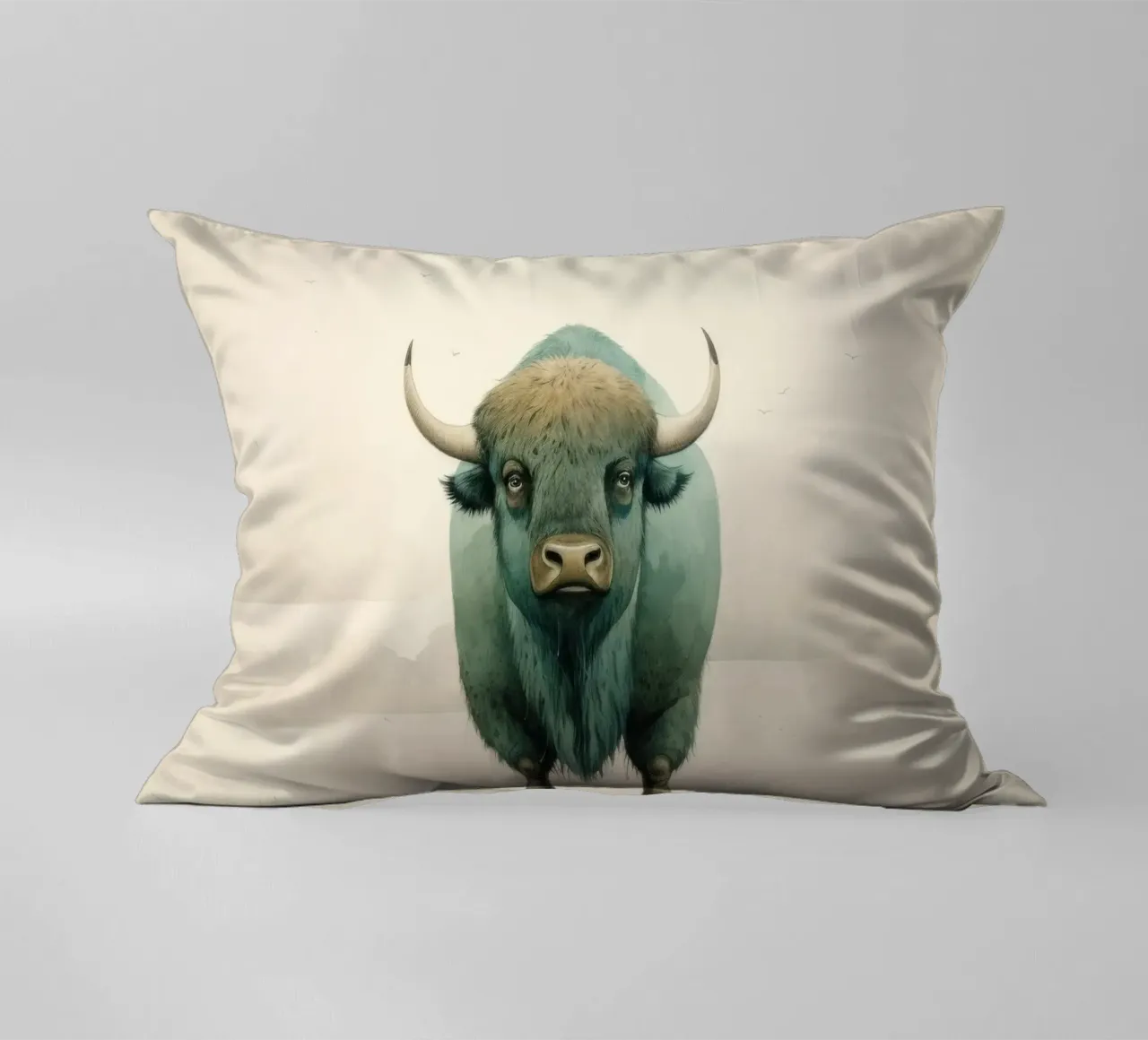 Bufalo minimo 2 cuscino da Minimal Animal Art