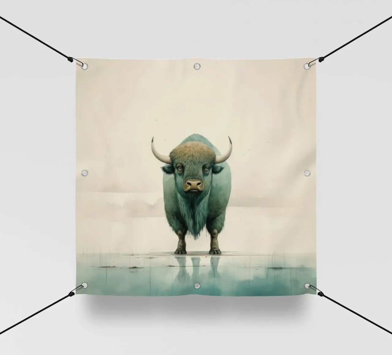 Bufalo minimo 2 telo in pvc da Minimal Animal Art
