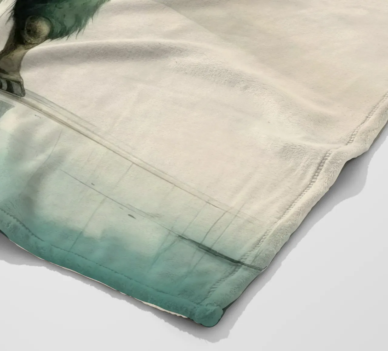 Bufalo minimo 2 coperta in pile da Minimal Animal Art