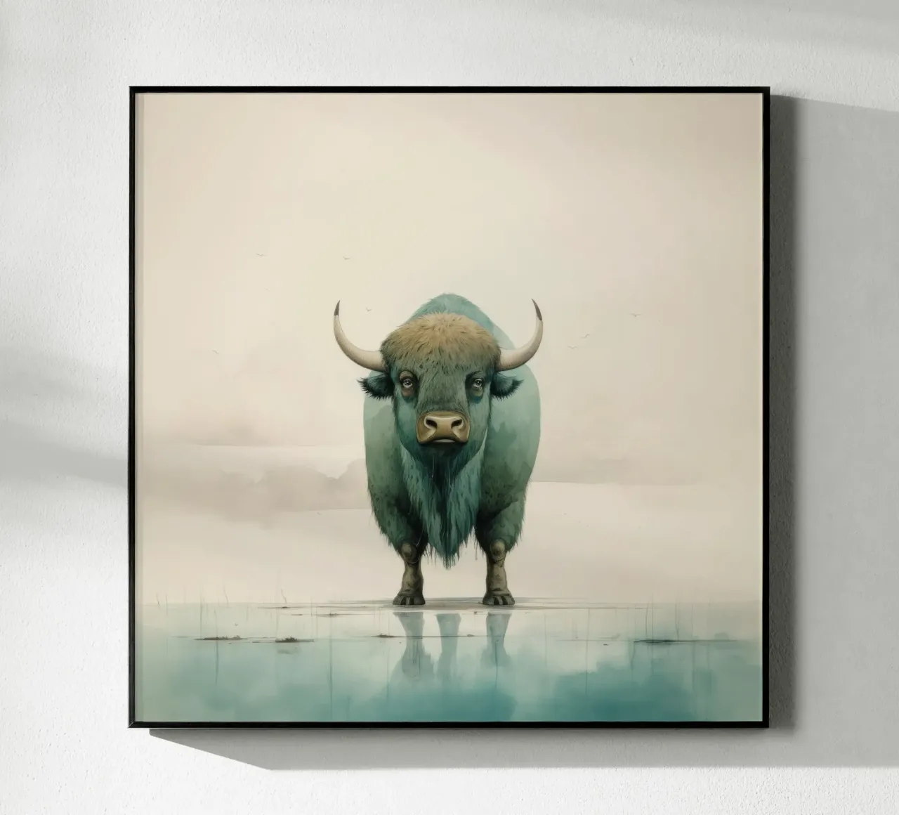 Bufalo minimo 2 plexiglass da Minimal Animal Art