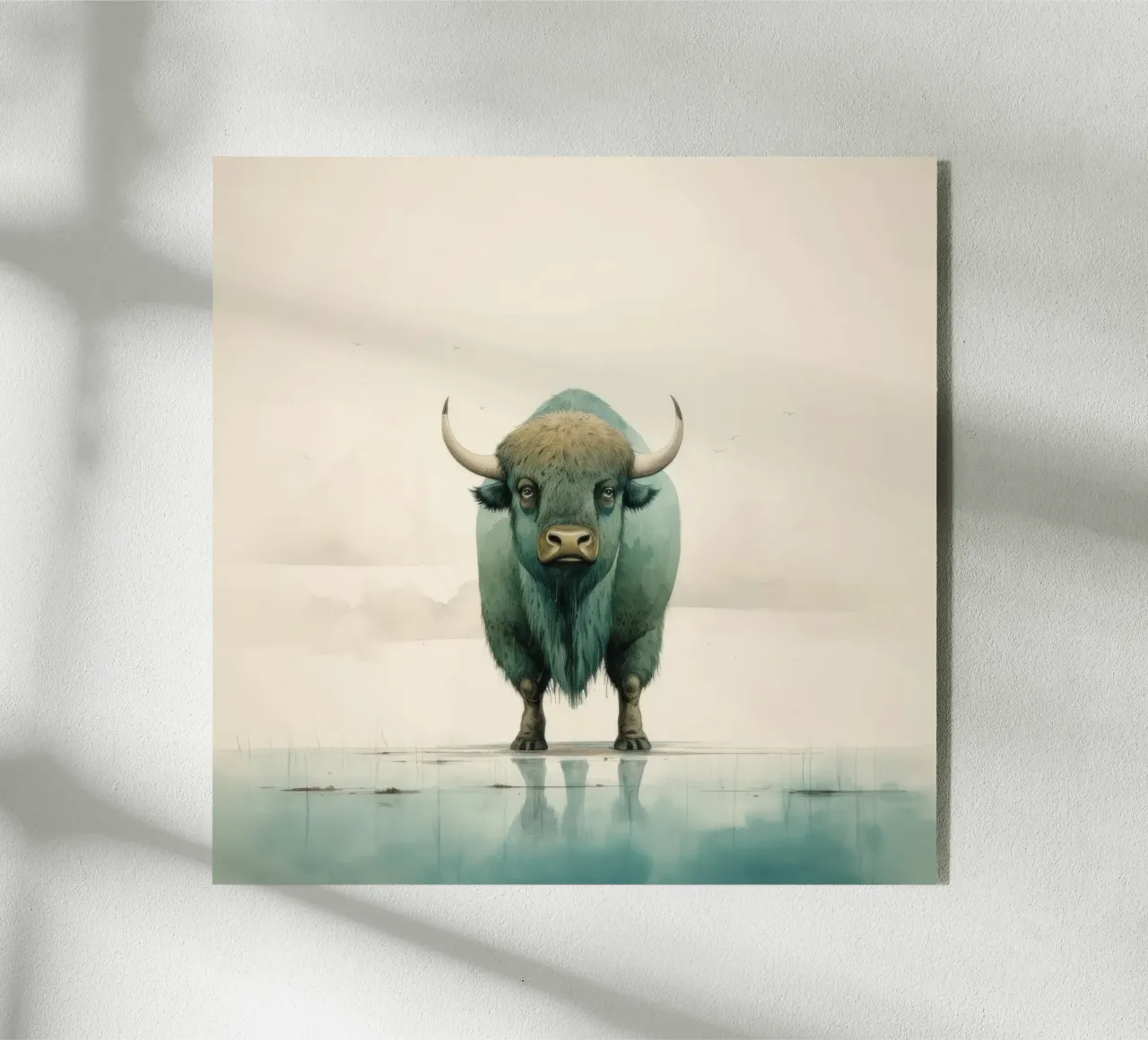 Bufalo minimo 2 plexiglass da Minimal Animal Art