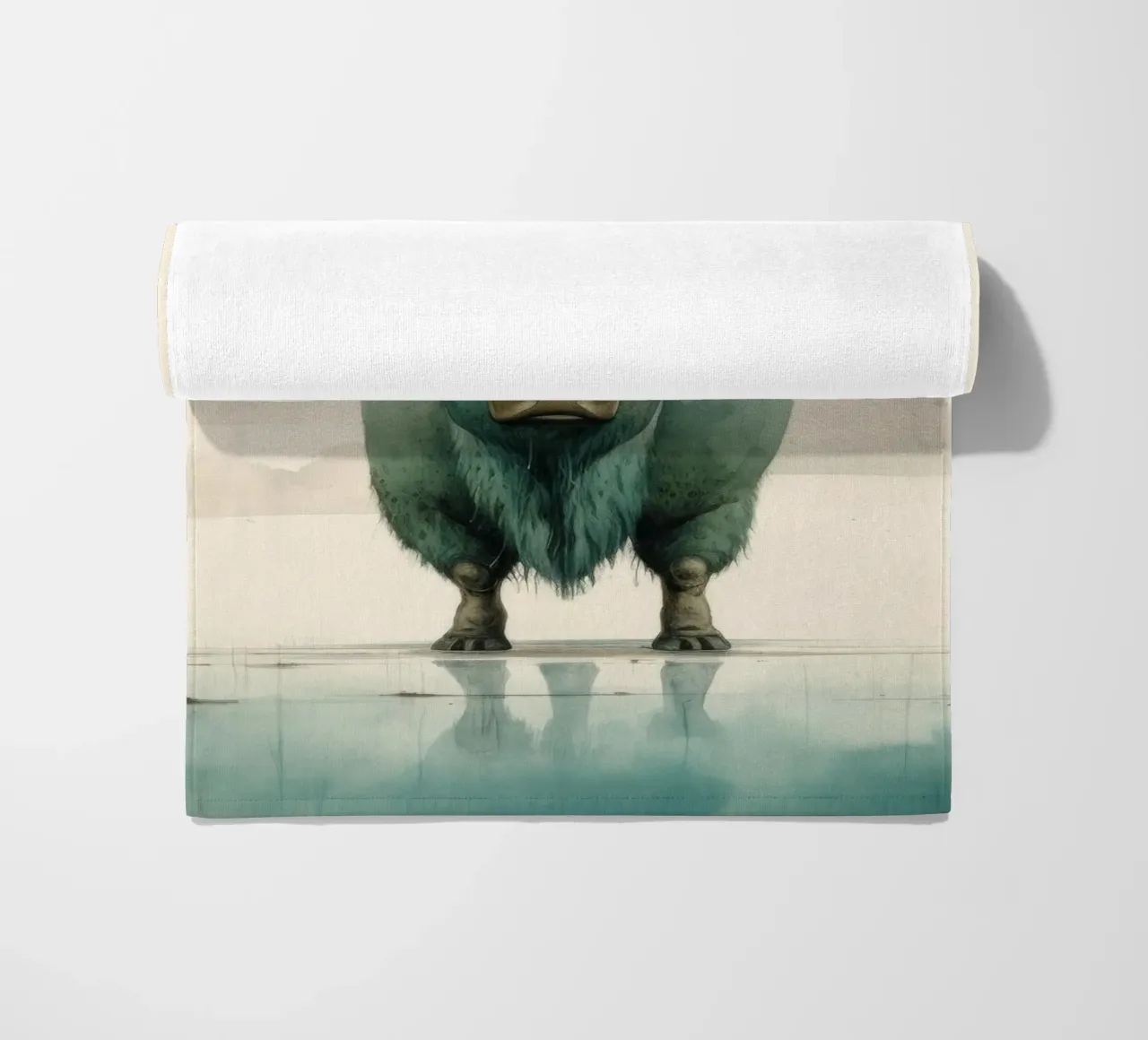 Bufalo minimo 2 telo mare da Minimal Animal Art
