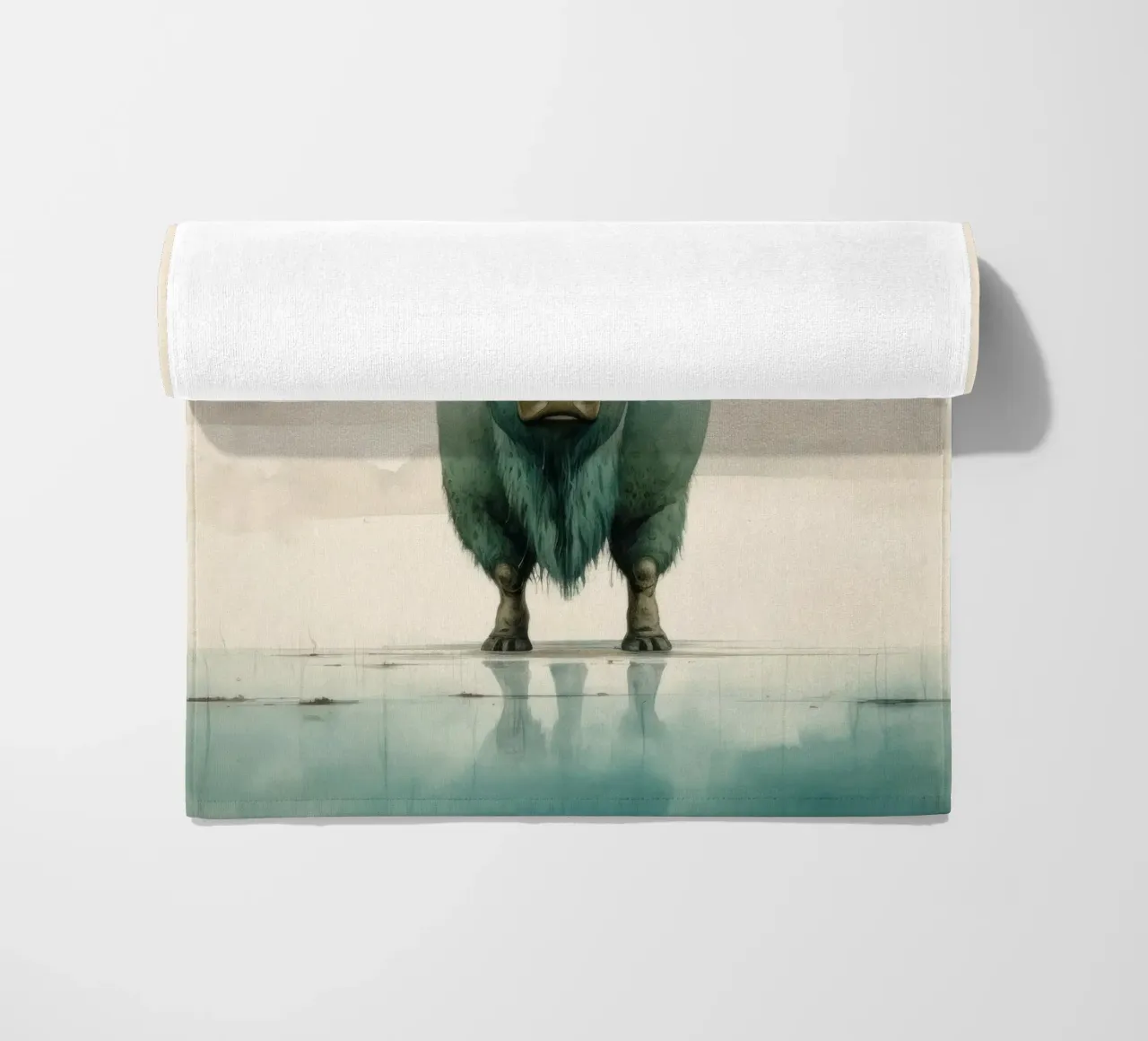 Bufalo minimo 2 telo mare da Minimal Animal Art