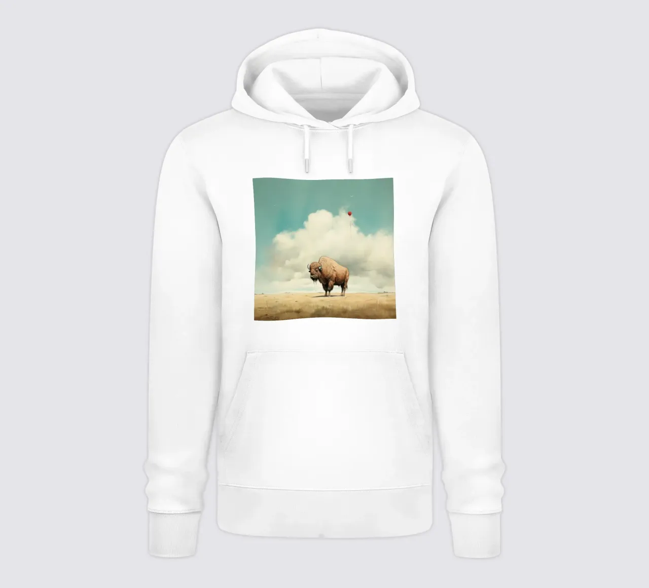 Bufala minima 3 felpa con cappuccio da Minimal Animal Art