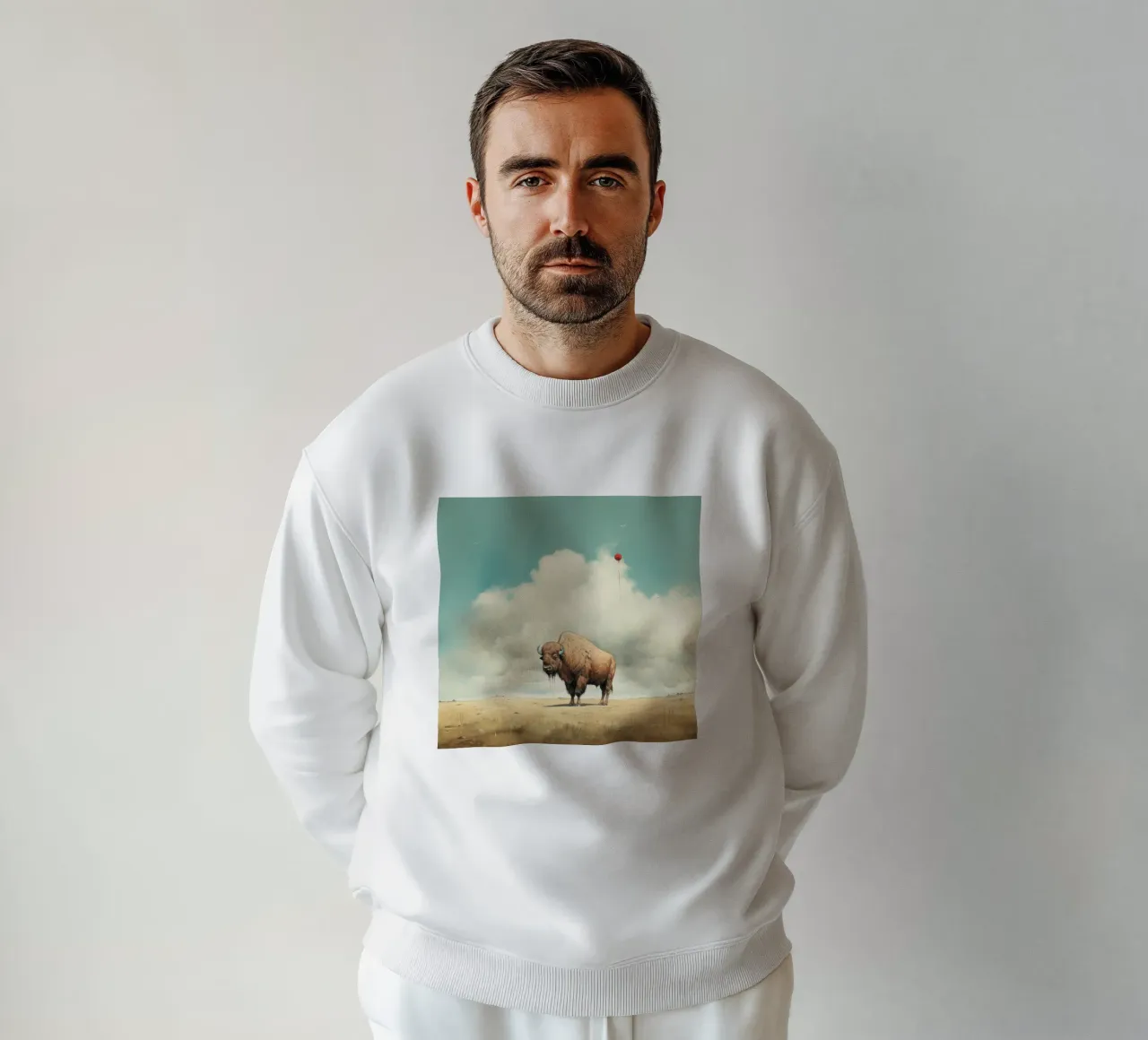 Bufala minima 3 felpa da Minimal Animal Art