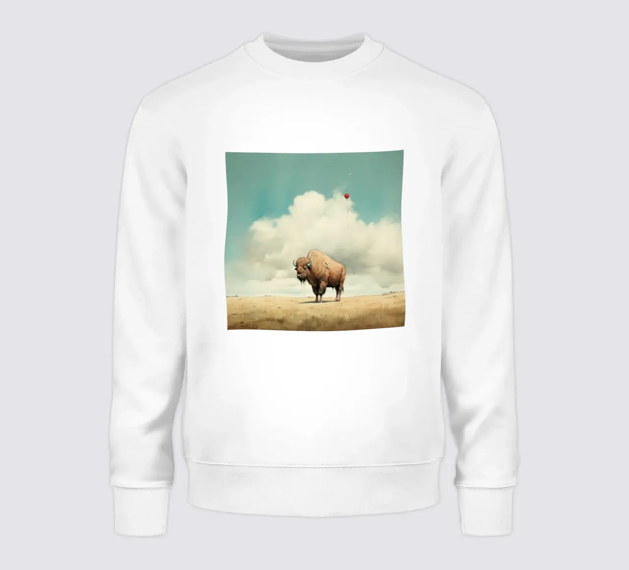 Minimal Buffalo 3 sweatshirt by Minimal Animal Art
