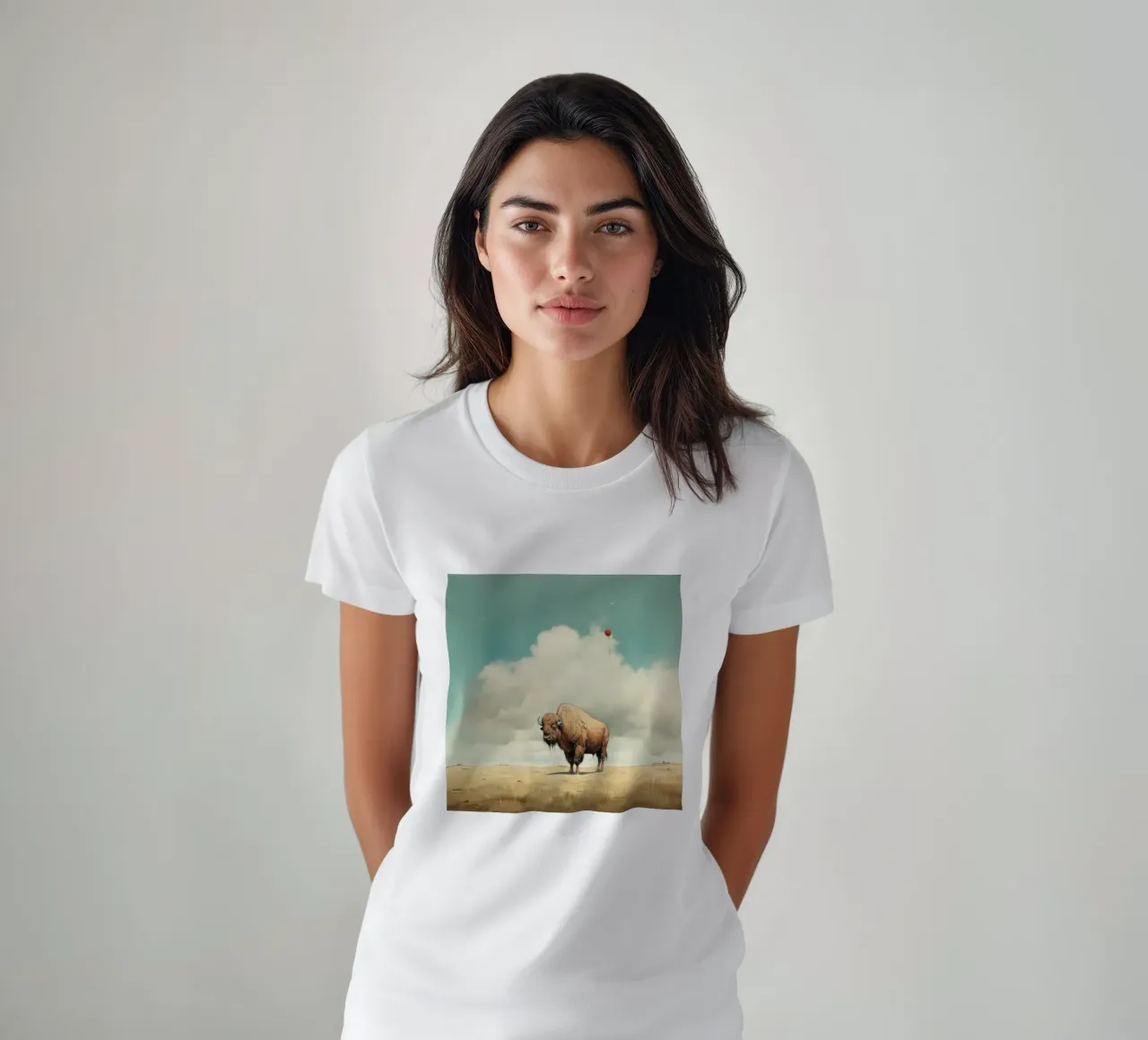 Bufala minima 3 t-shirt da Minimal Animal Art