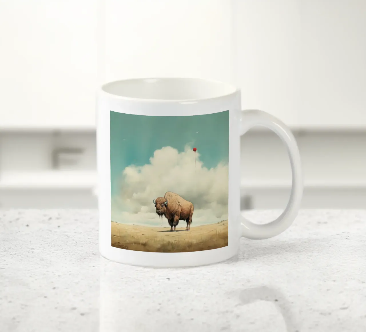 Bufala minima 3 tazza in ceramica da Minimal Animal Art