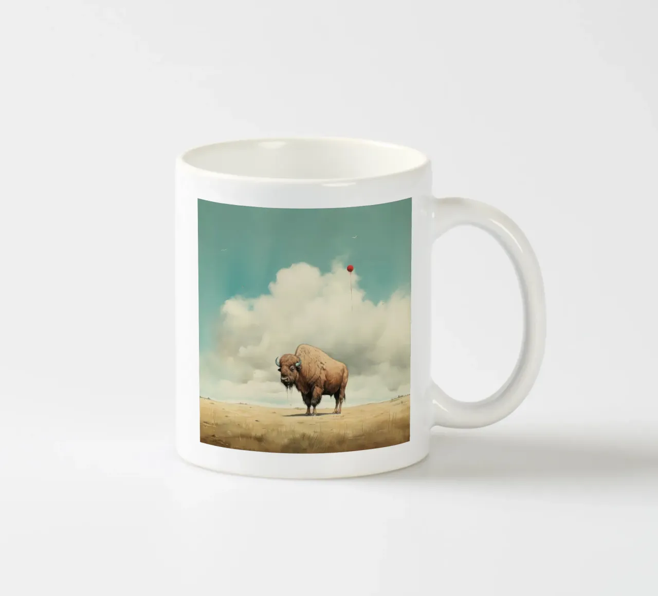 Bufala minima 3 tazza in ceramica da Minimal Animal Art