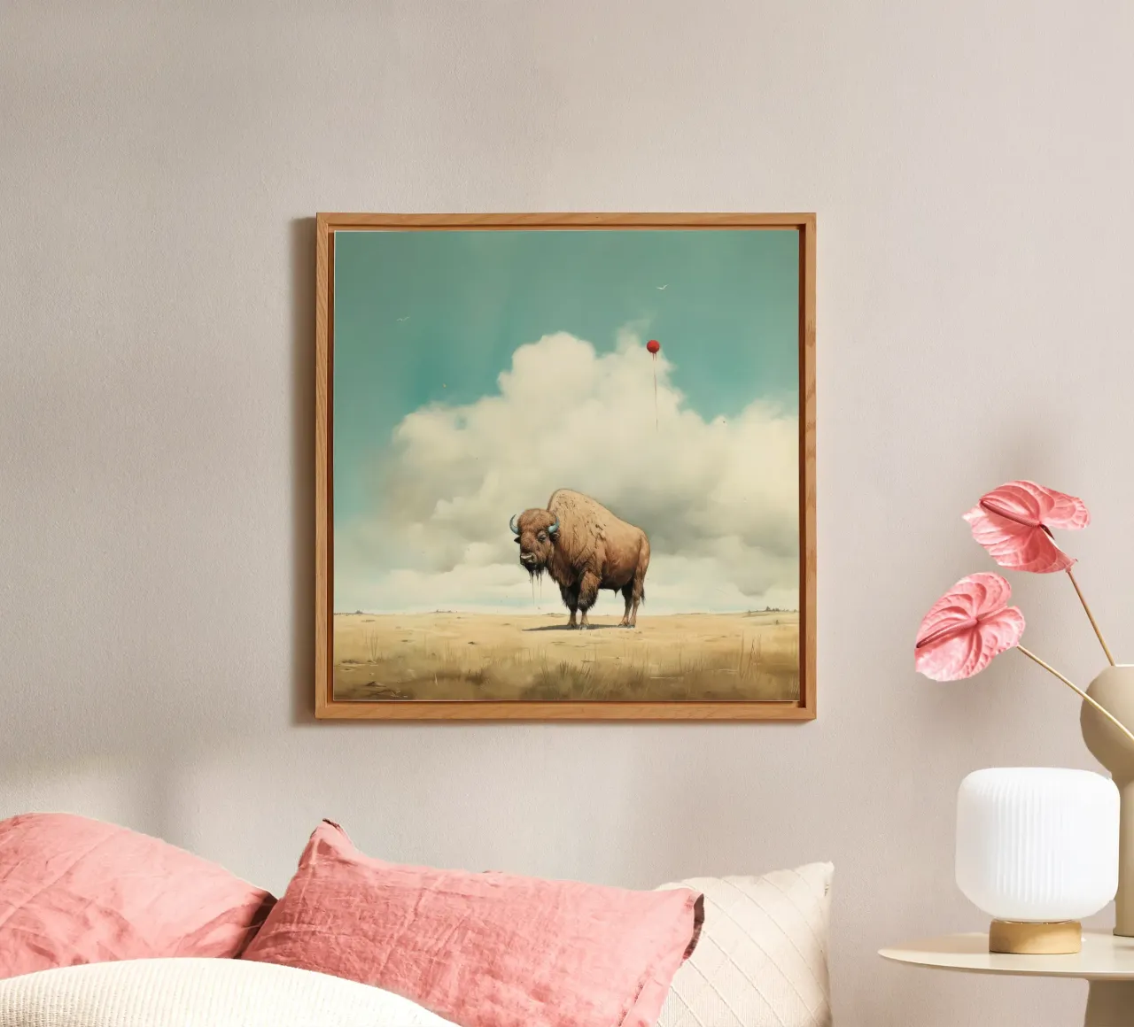 Bufala minima 3 alluminio dibond da Minimal Animal Art