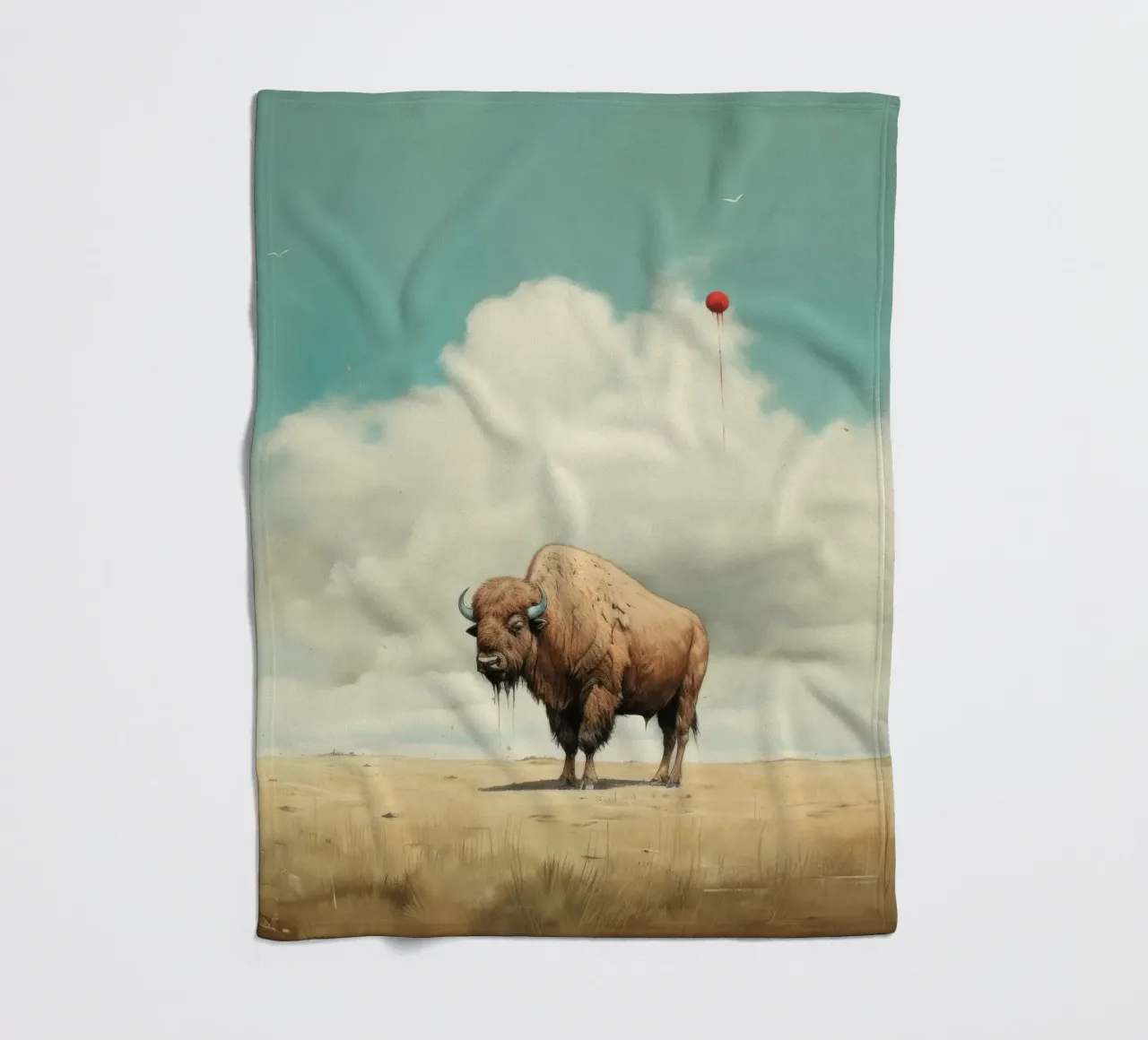 Bufala minima 3 coperta in pile da Minimal Animal Art