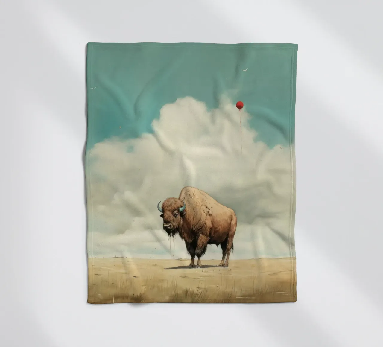 Bufala minima 3 coperta in pile da Minimal Animal Art