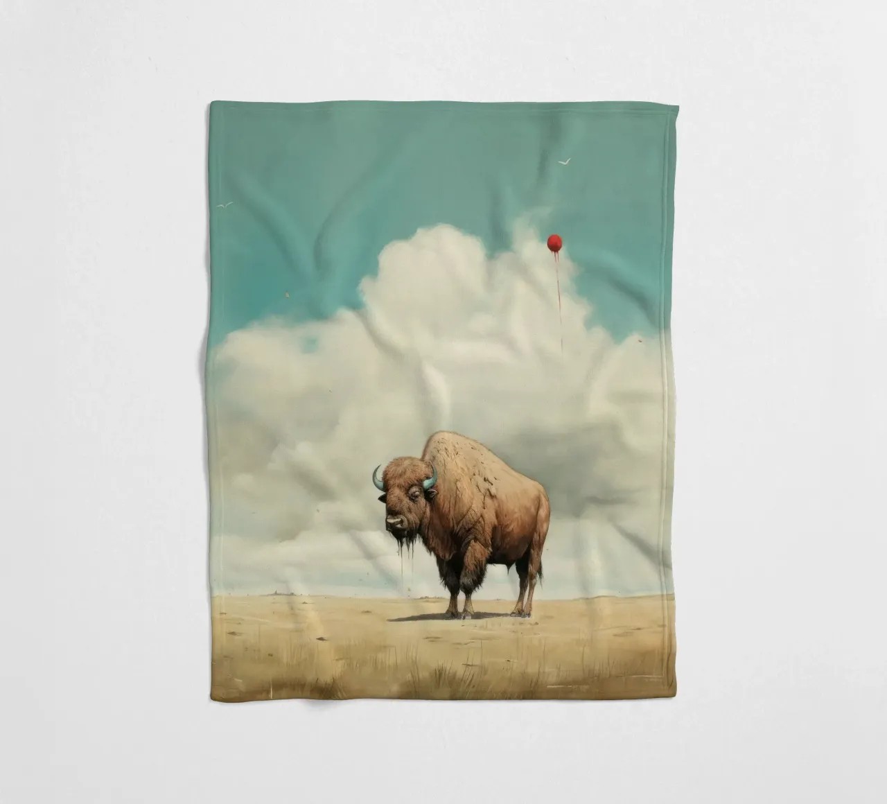 Bufala minima 3 coperta in pile da Minimal Animal Art
