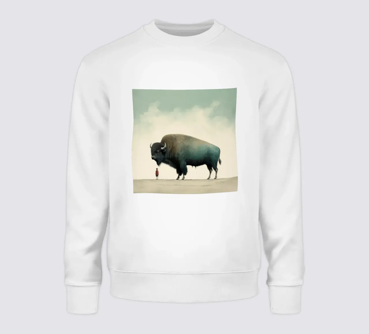 Bufala minima 4 felpa da Minimal Animal Art