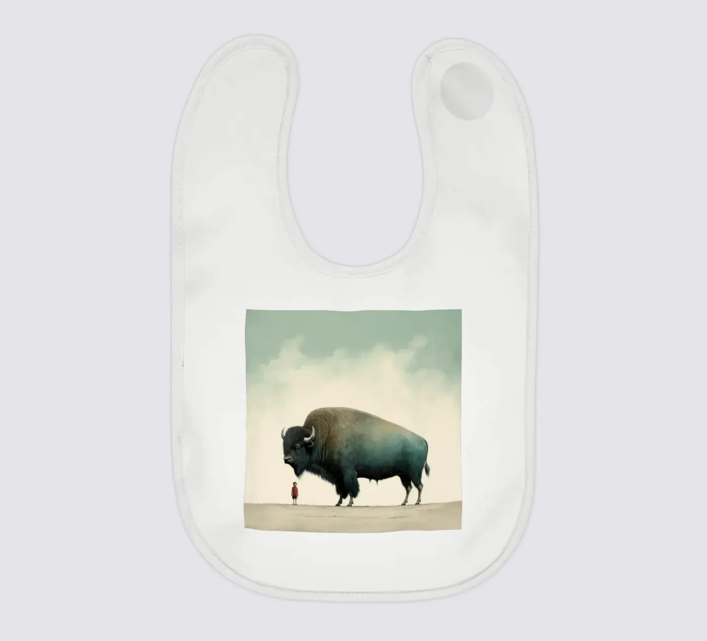 Minimal Buffalo bavaglino da Minimal Animal Art