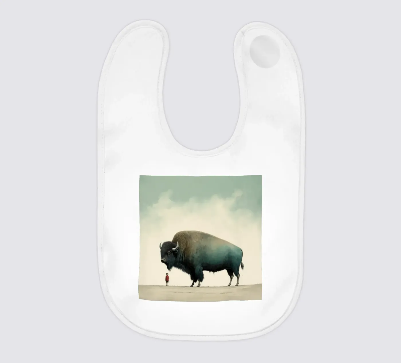 Minimal Buffalo bavaglino da Minimal Animal Art