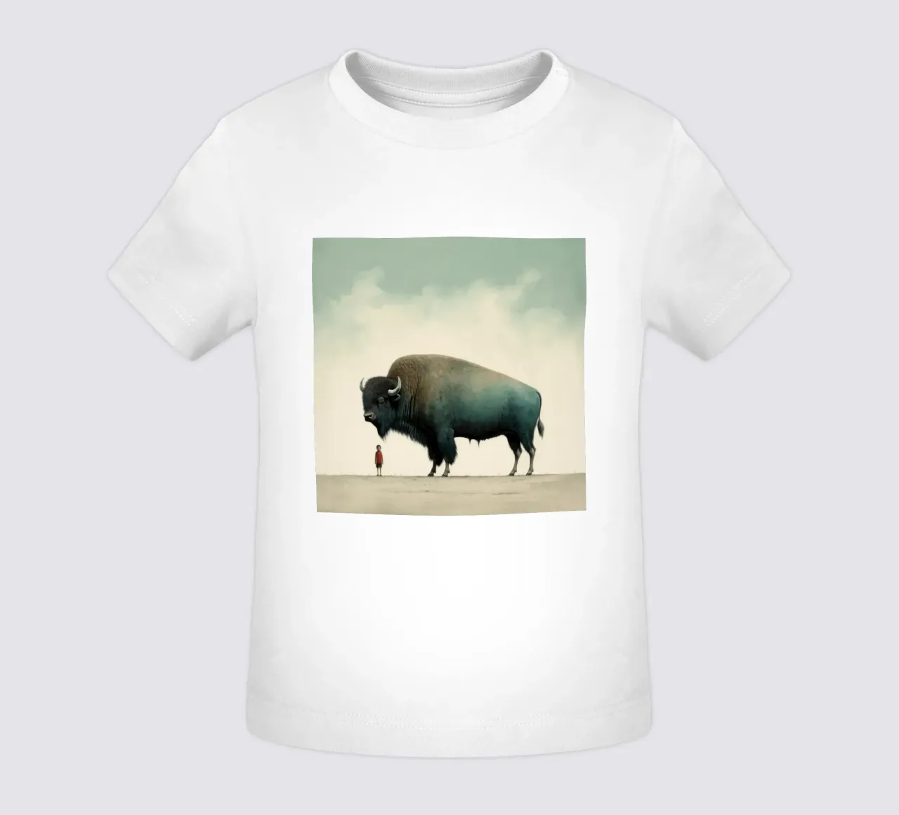 Bufala minima 4 maglietta neonato da Minimal Animal Art