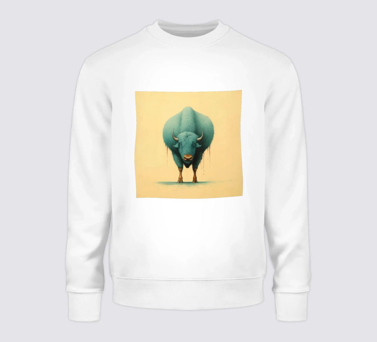 Bufalo minimo 1 felpa da Minimal Animal Art