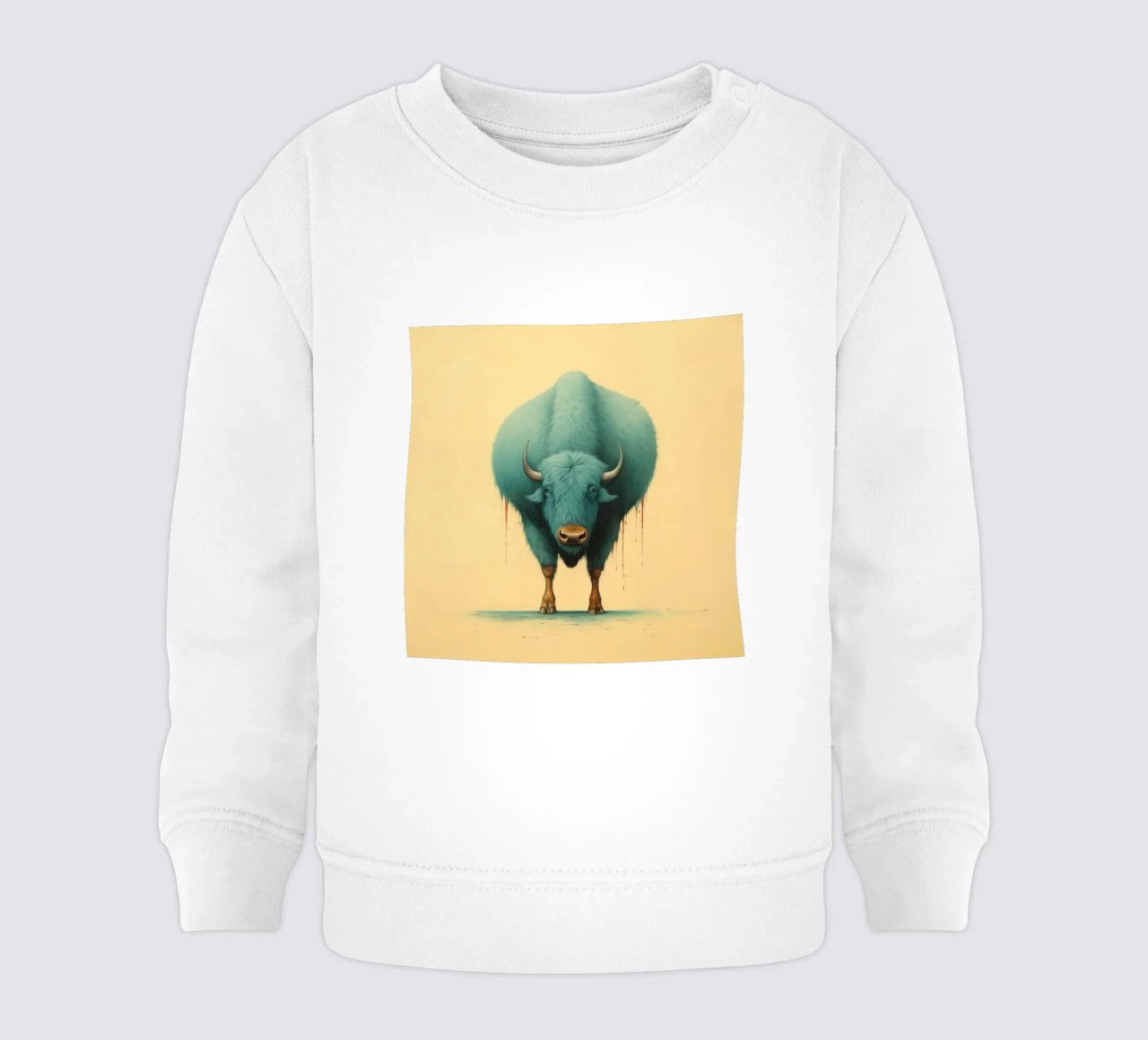 Bufalo minimo 1 felpa neonato da Minimal Animal Art